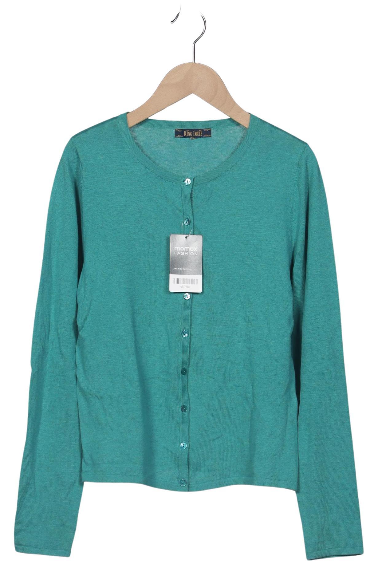 

King Louie Damen Strickjacke, türkis, Gr. 38