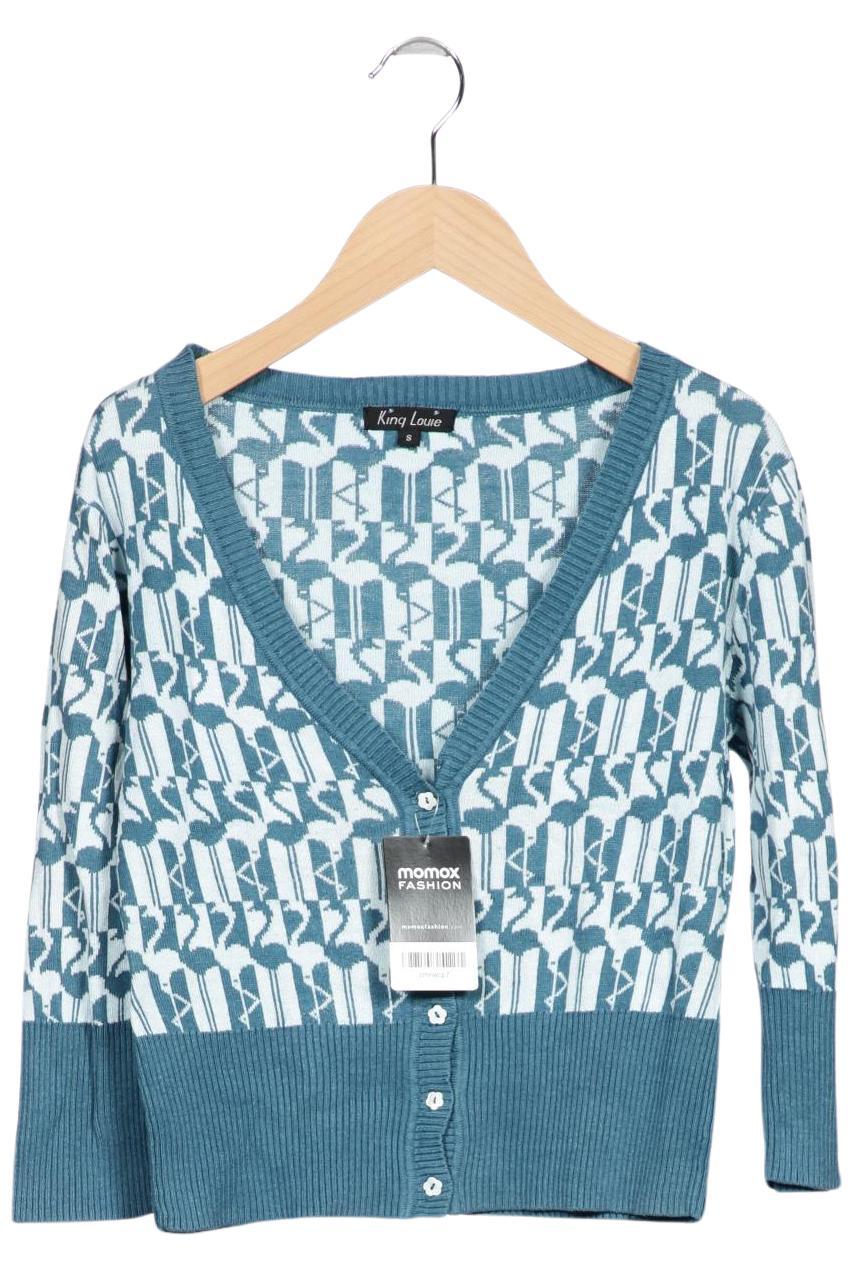 

King Louie Damen Strickjacke, hellblau, Gr. 36