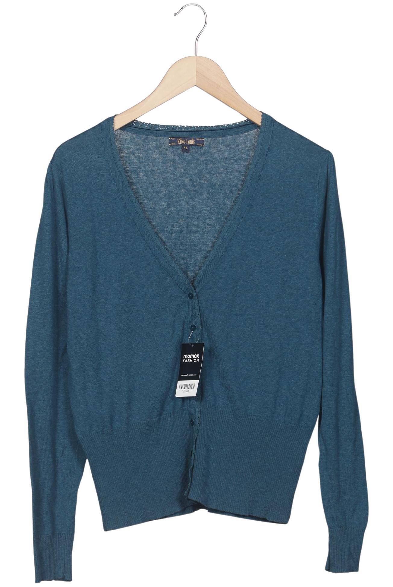 

King Louie Damen Strickjacke, türkis, Gr. 44