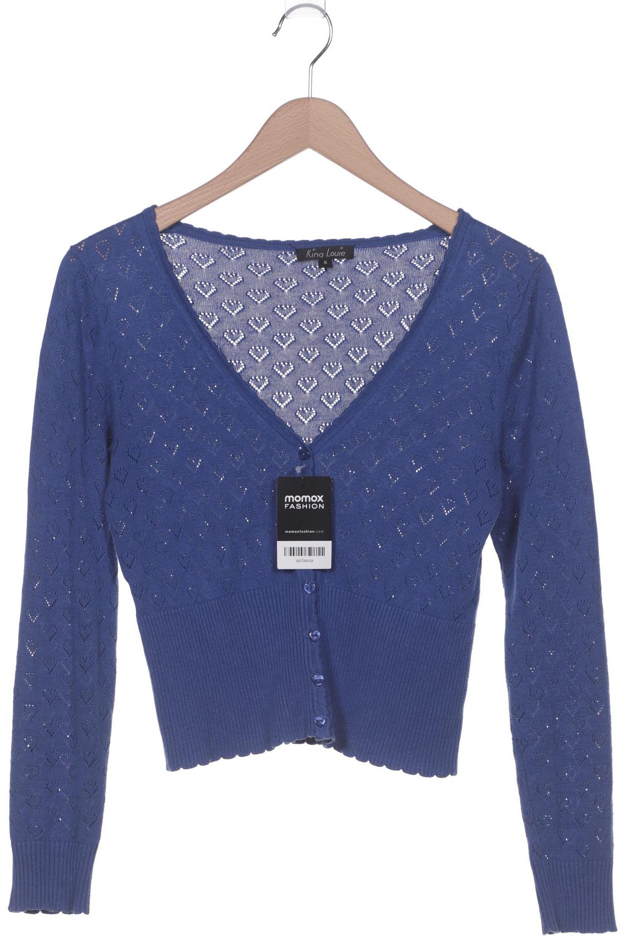 

King Louie Damen Strickjacke, blau, Gr. 36