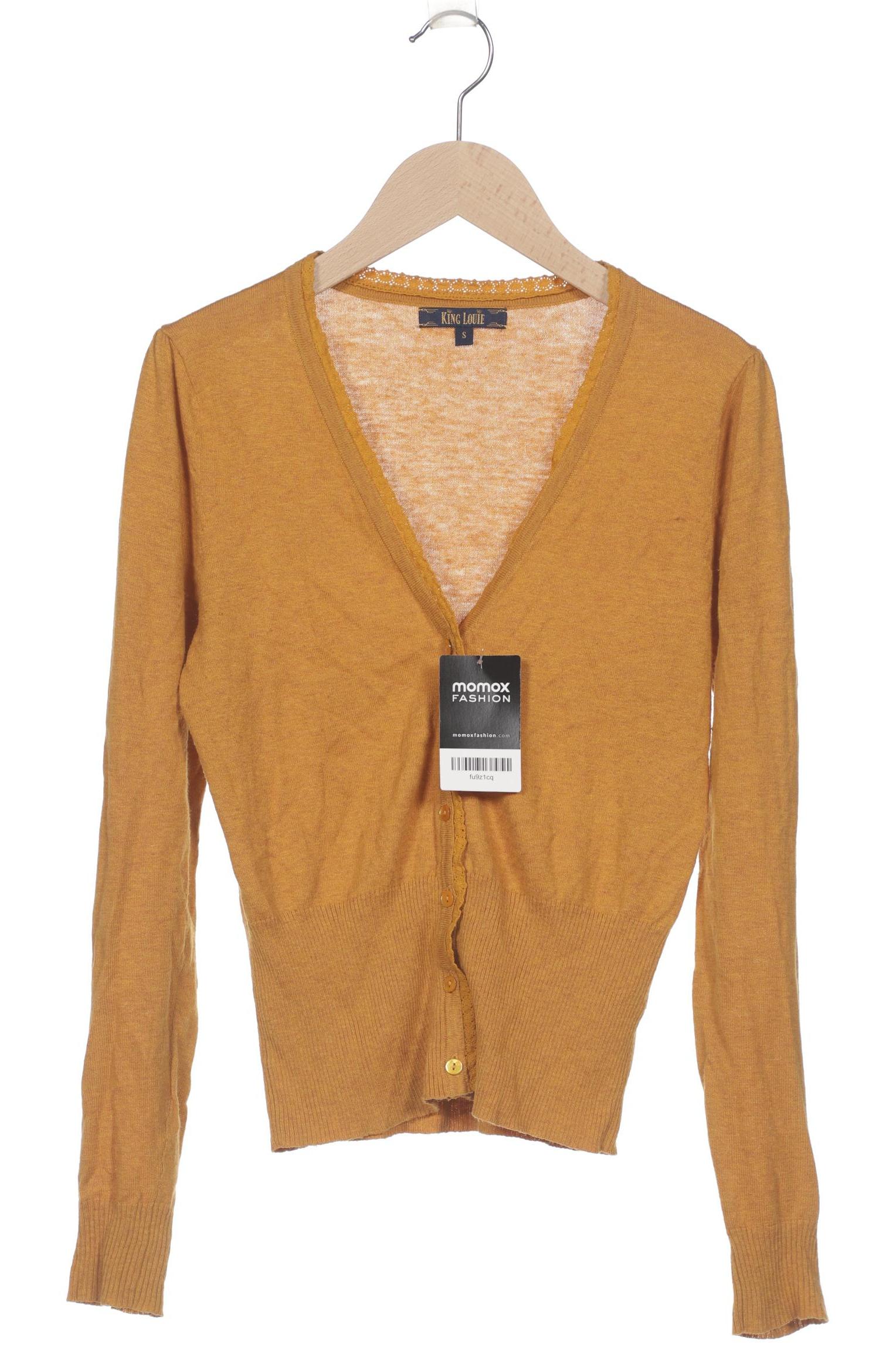 

King Louie Damen Strickjacke, gelb, Gr. 36