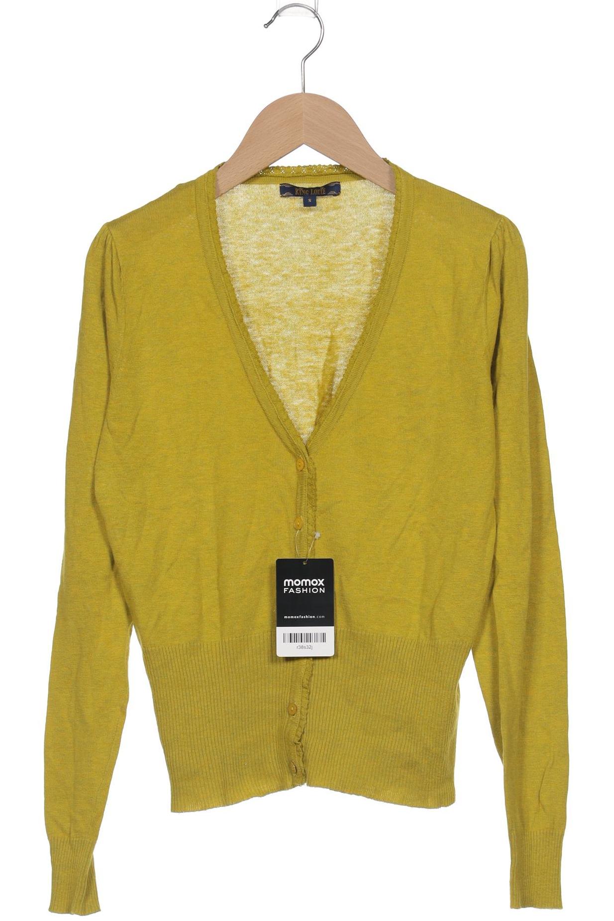 

King Louie Damen Strickjacke, gelb, Gr. 36
