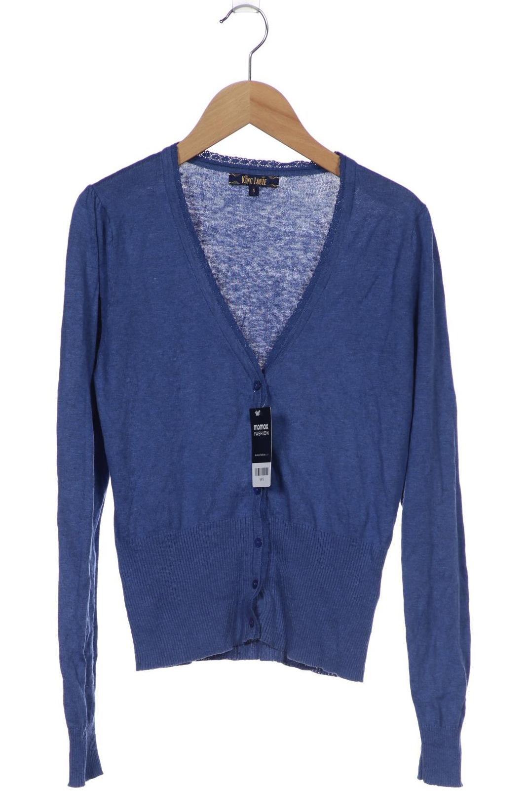 

King Louie Damen Strickjacke, blau, Gr. 36