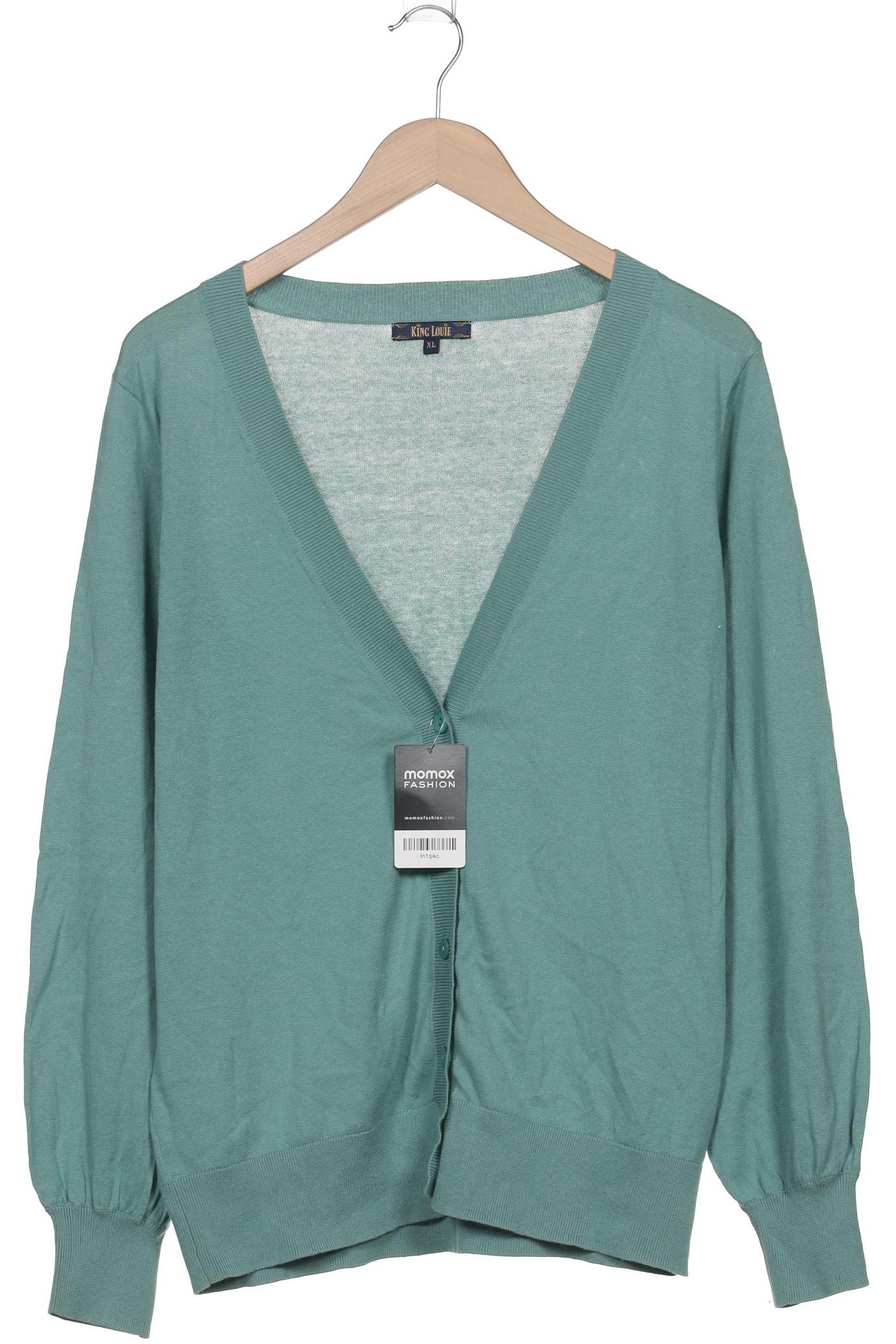 

King Louie Damen Strickjacke, türkis, Gr. 44