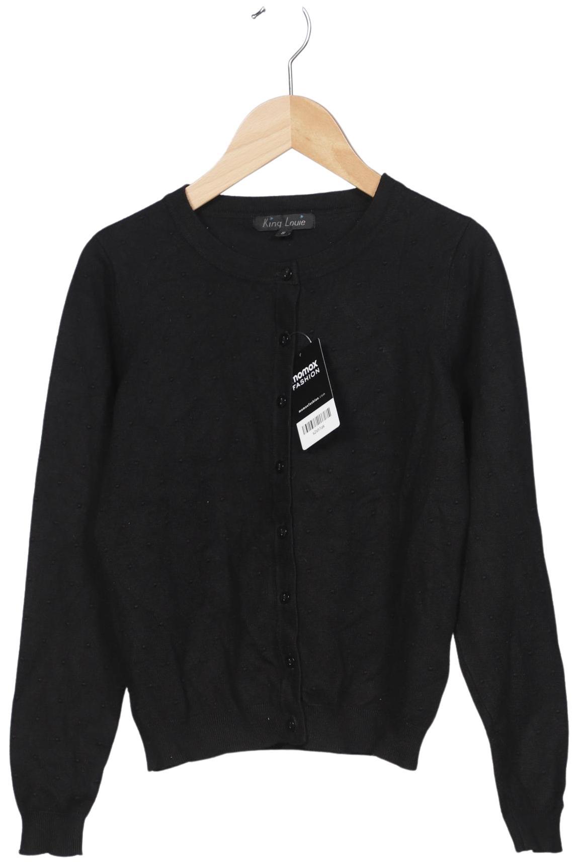 

King Louie Damen Strickjacke, schwarz, Gr. 36