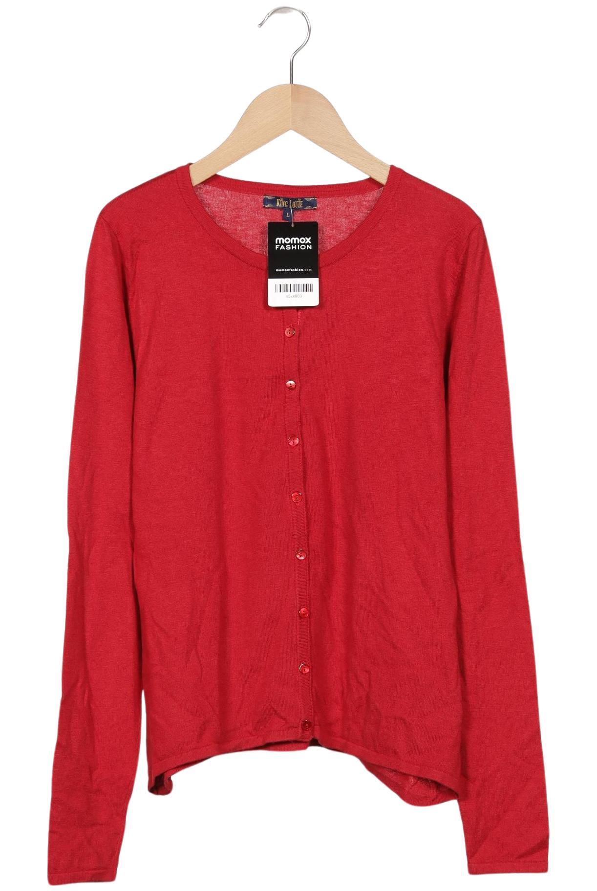 

King Louie Damen Strickjacke, rot, Gr. 42