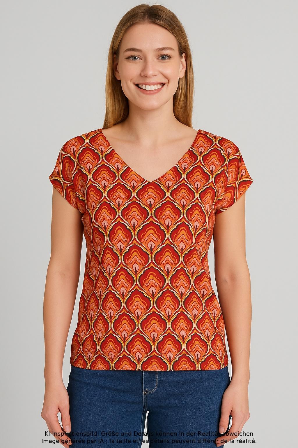 

King Louie Damen T-Shirt, rot, Gr. 38