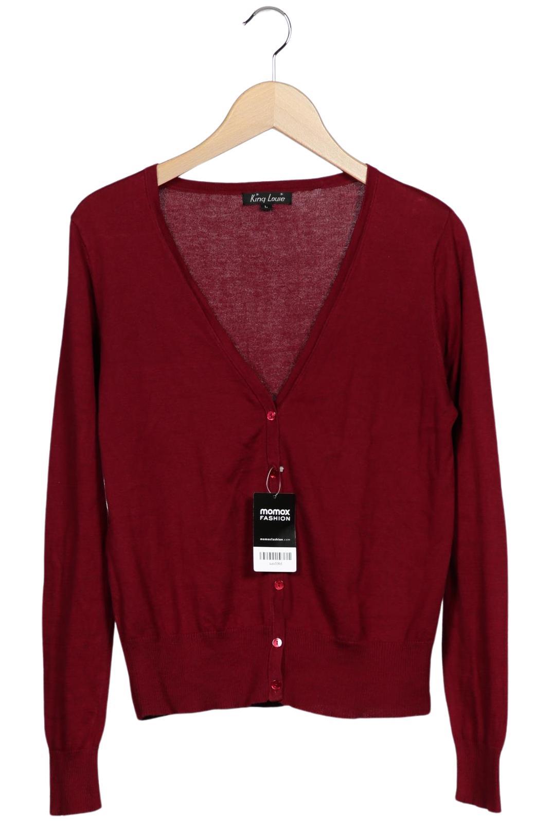 

King Louie Damen Strickjacke, bordeaux, Gr. 42