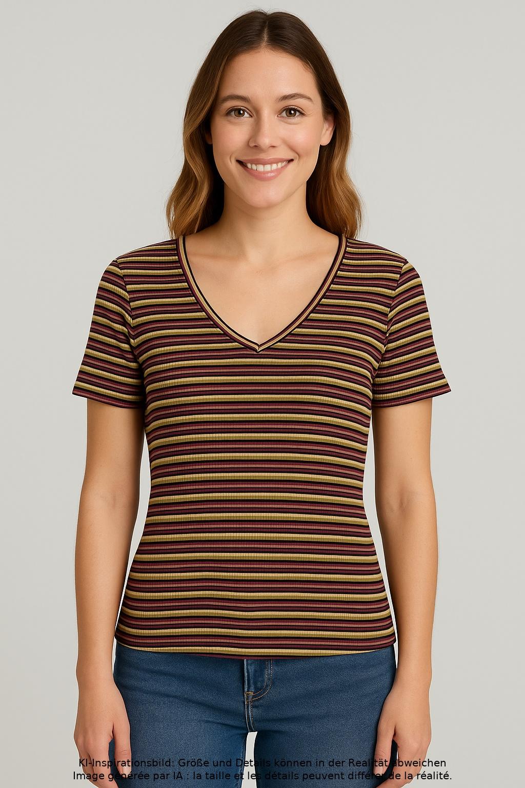 

King Louie Damen T-Shirt, mehrfarbig, Gr. 38