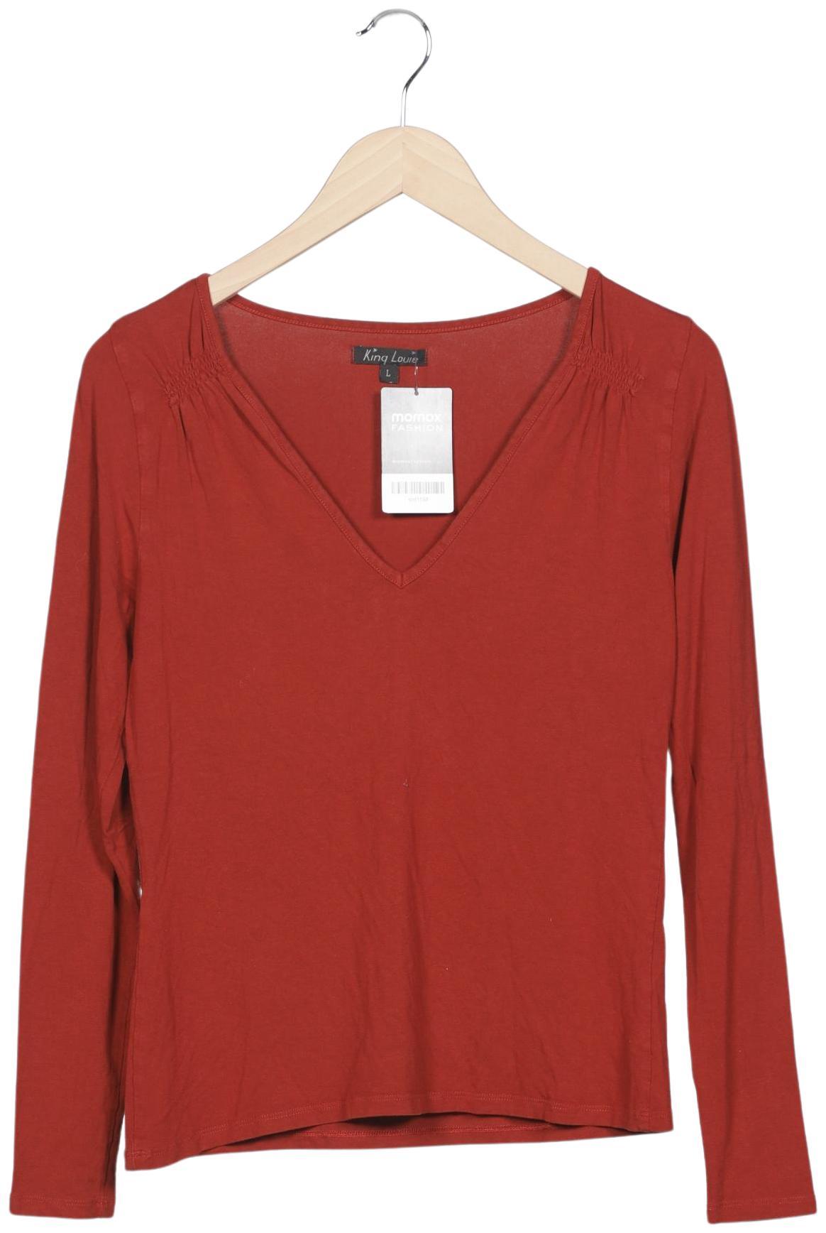 

King Louie Damen Langarmshirt, rot, Gr. 42