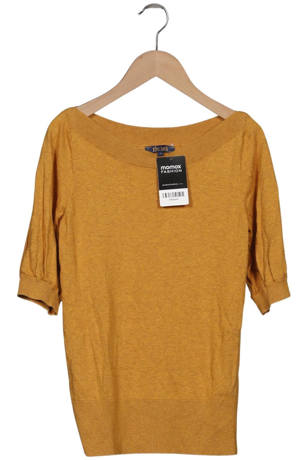 

King Louie Damen Pullover, gelb, Gr. 36
