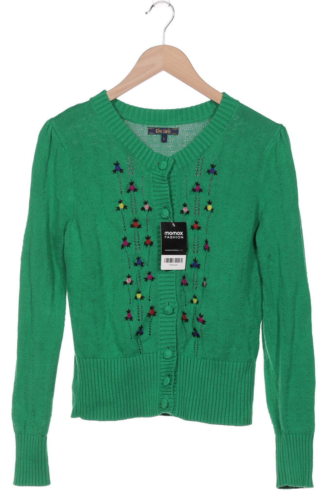

King Louie Damen Strickjacke, grün, Gr. 42