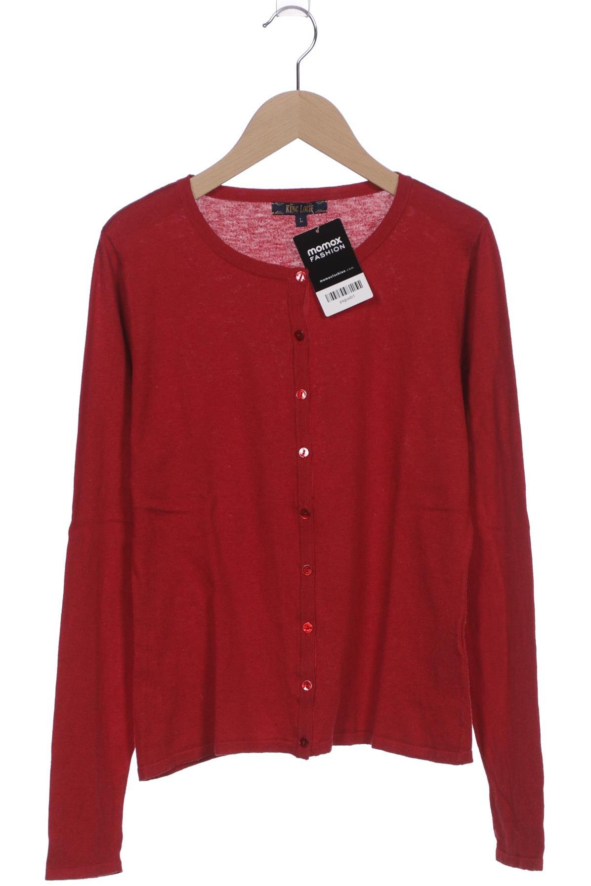

King Louie Damen Strickjacke, rot, Gr. 42