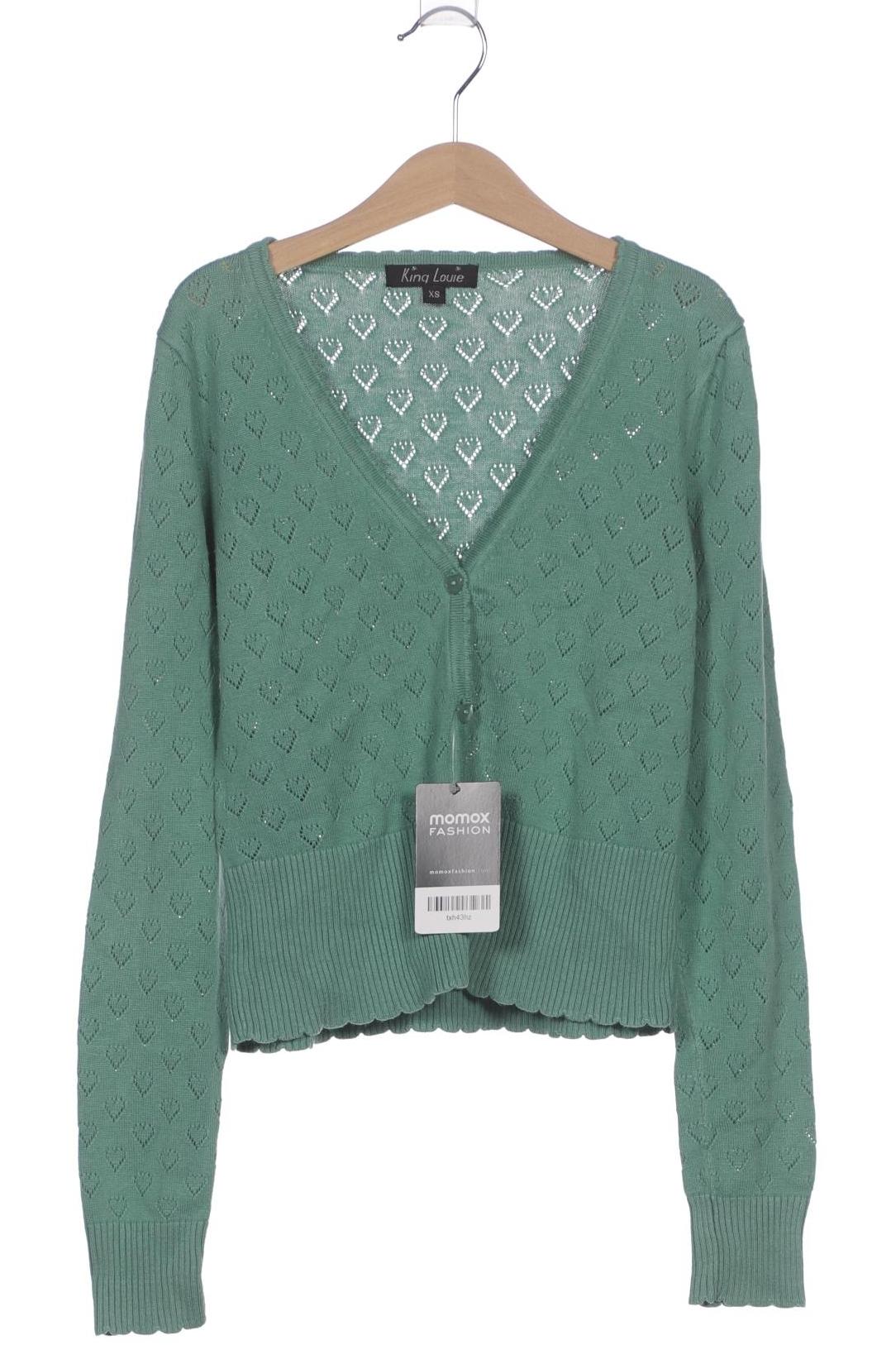 

King Louie Damen Strickjacke, grün, Gr. 34