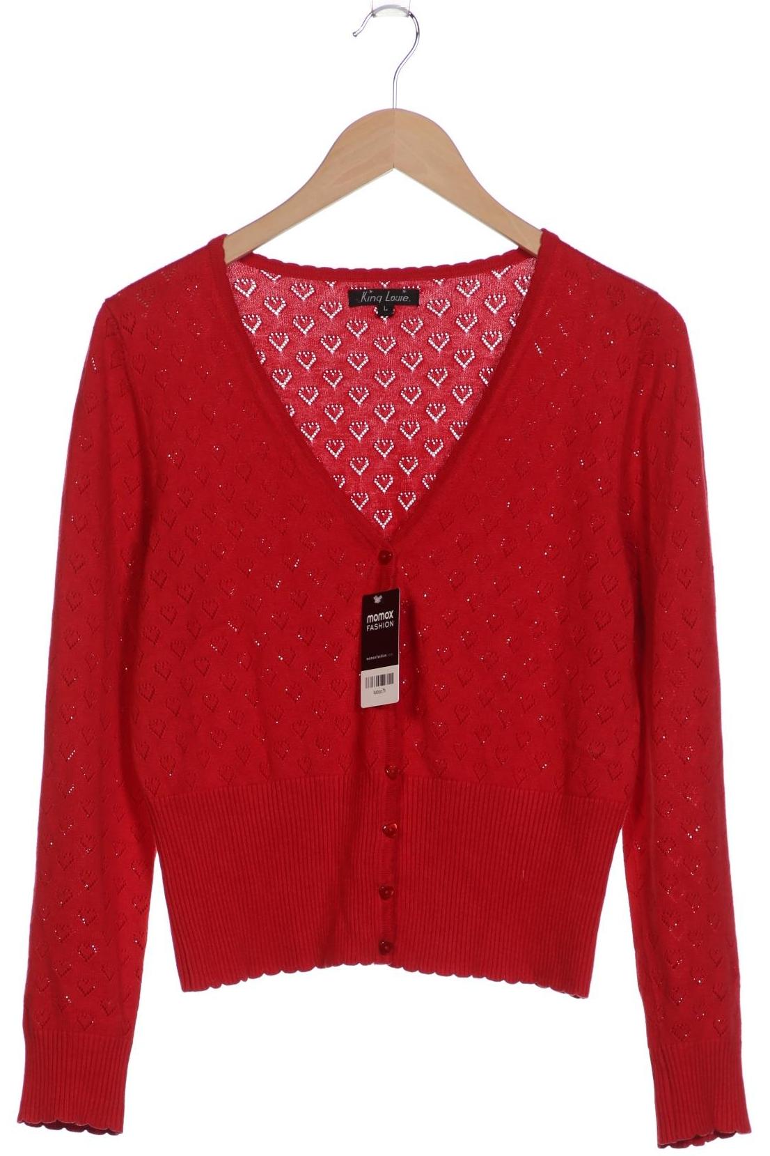 

King Louie Damen Strickjacke, rot, Gr. 42