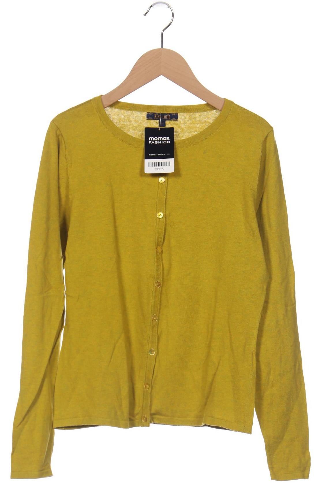 

King Louie Damen Strickjacke, gelb, Gr. 42