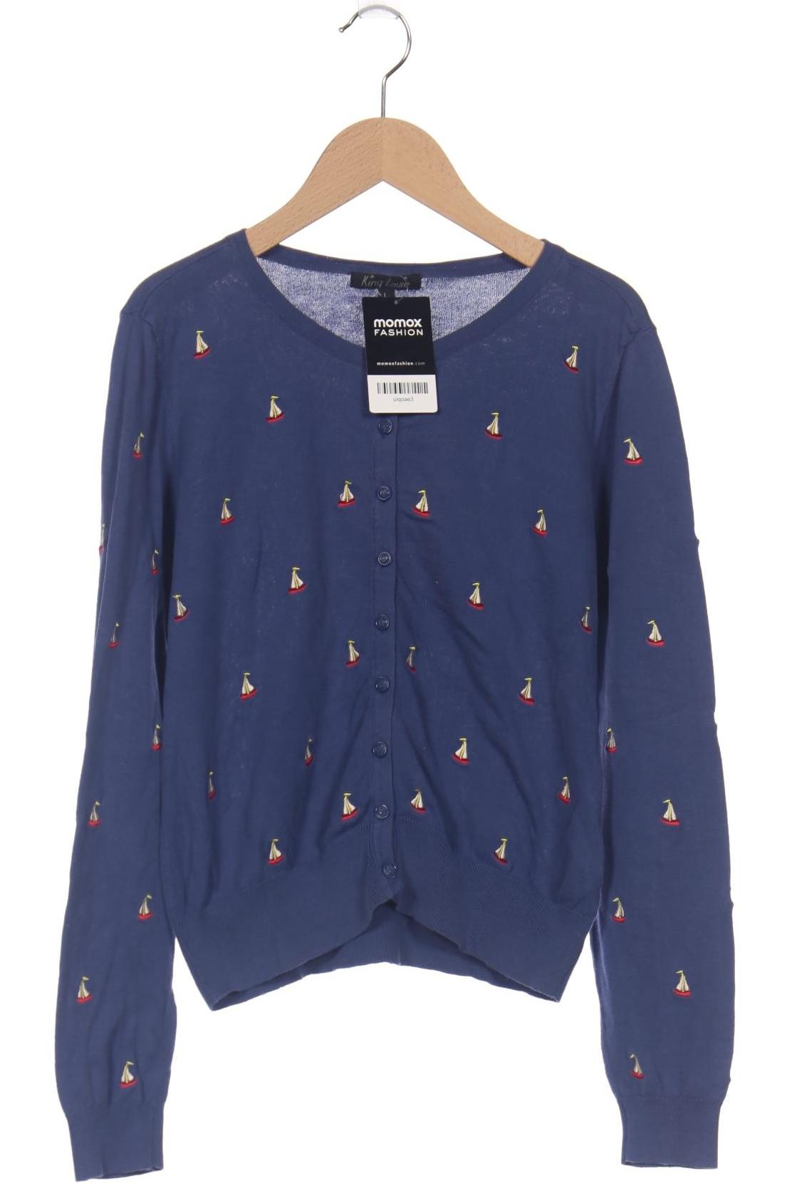 

King Louie Damen Strickjacke, blau, Gr. 42