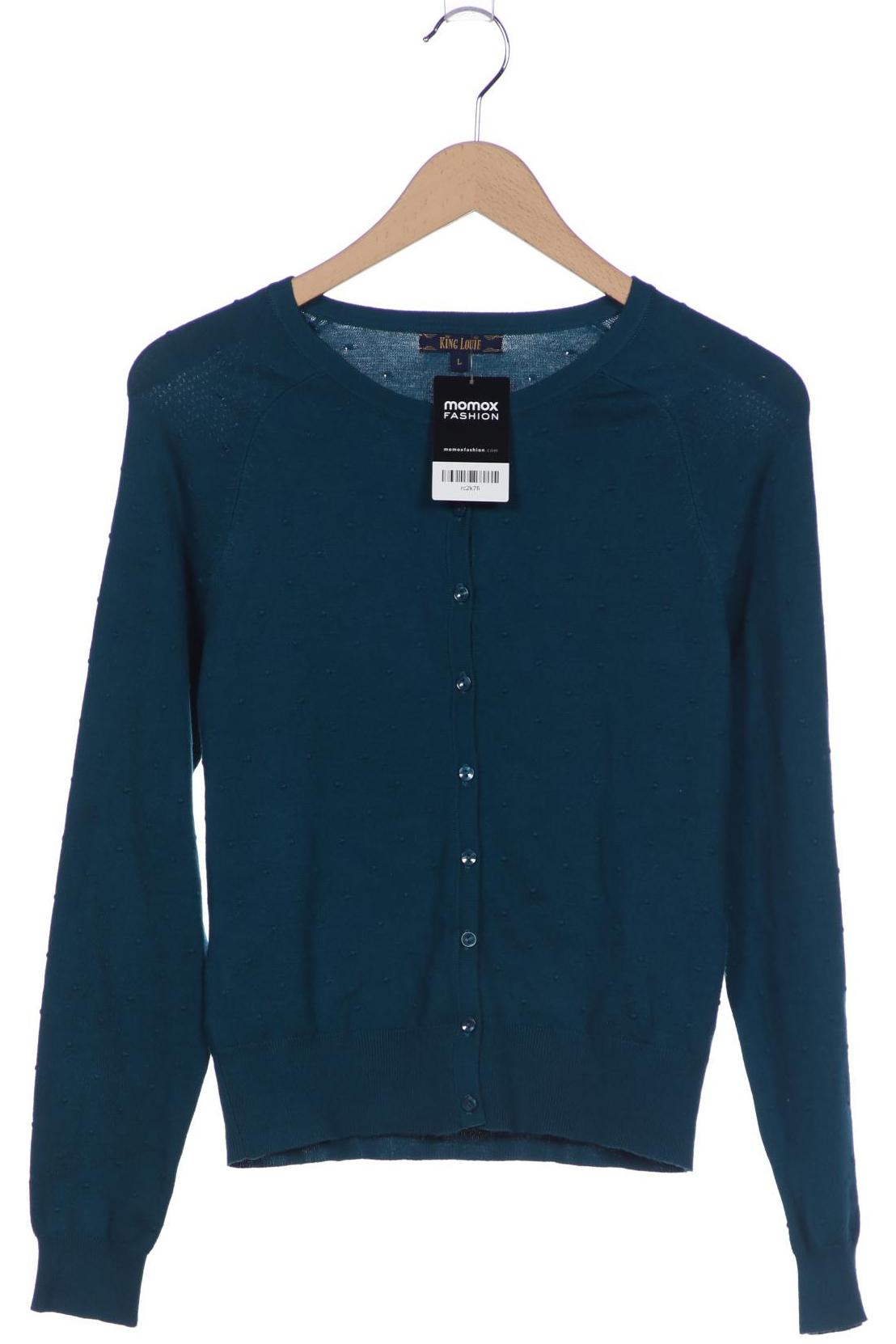 

King Louie Damen Strickjacke, türkis, Gr. 42