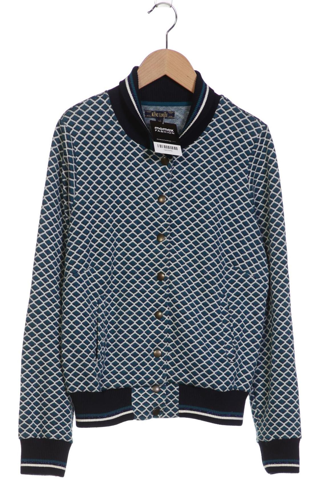 

King Louie Damen Strickjacke, blau, Gr. 38