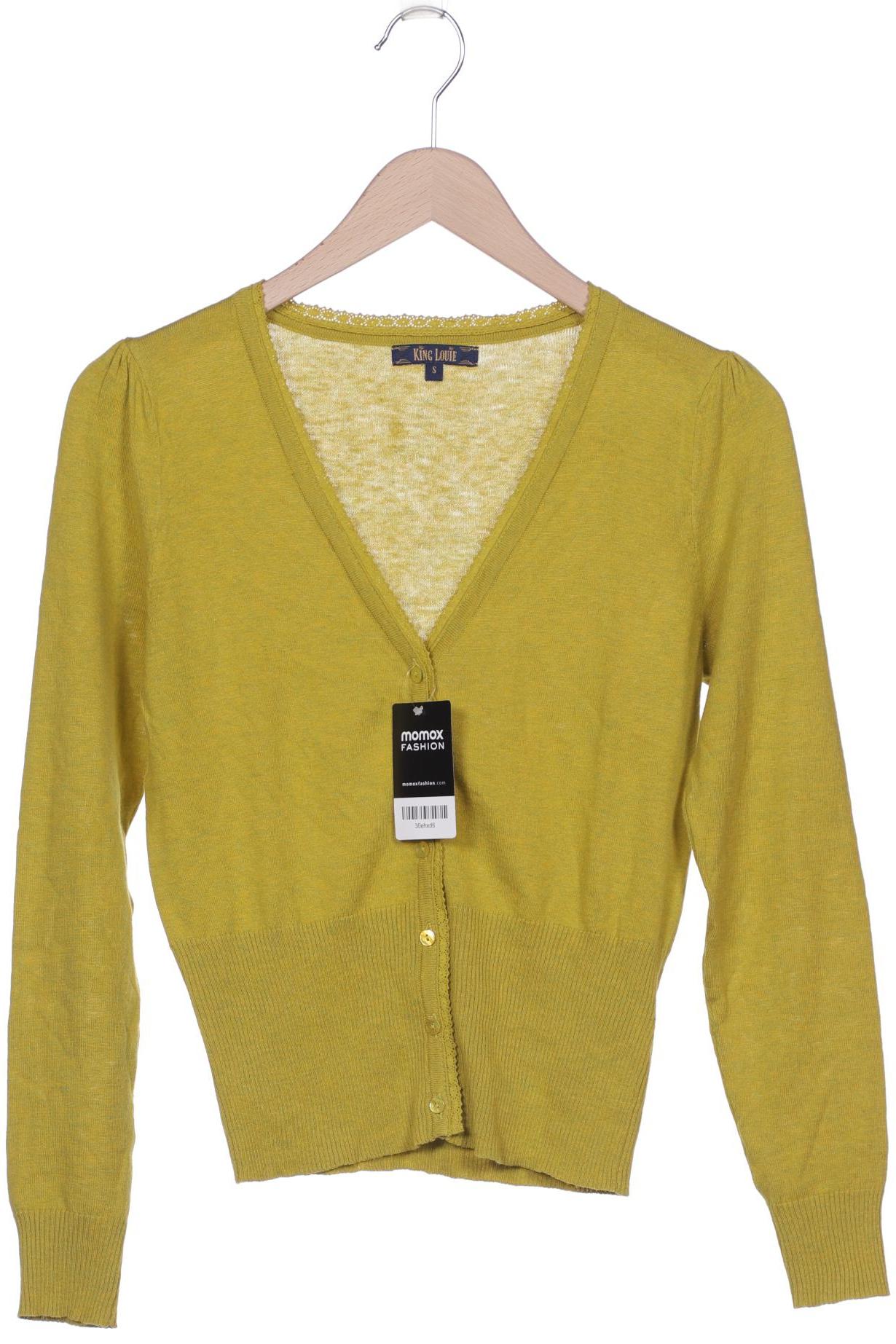 

King Louie Damen Strickjacke, gelb, Gr. 36