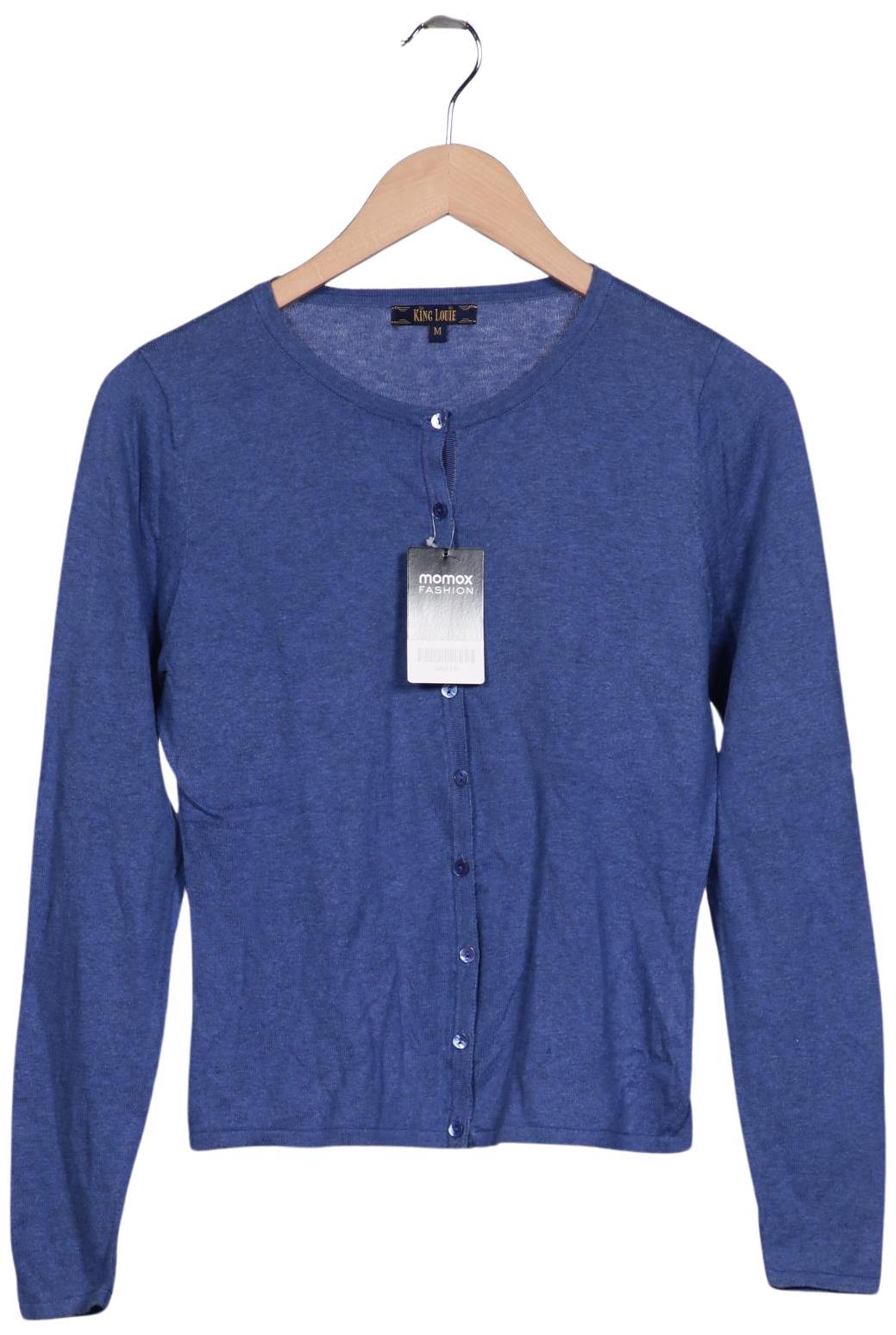 

King Louie Damen Strickjacke, blau, Gr. 38