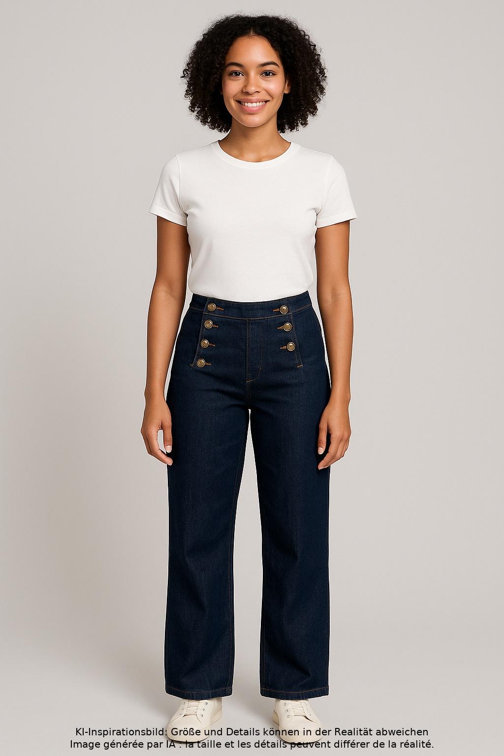 

King Louie Damen Jeans, marineblau, Gr. 38