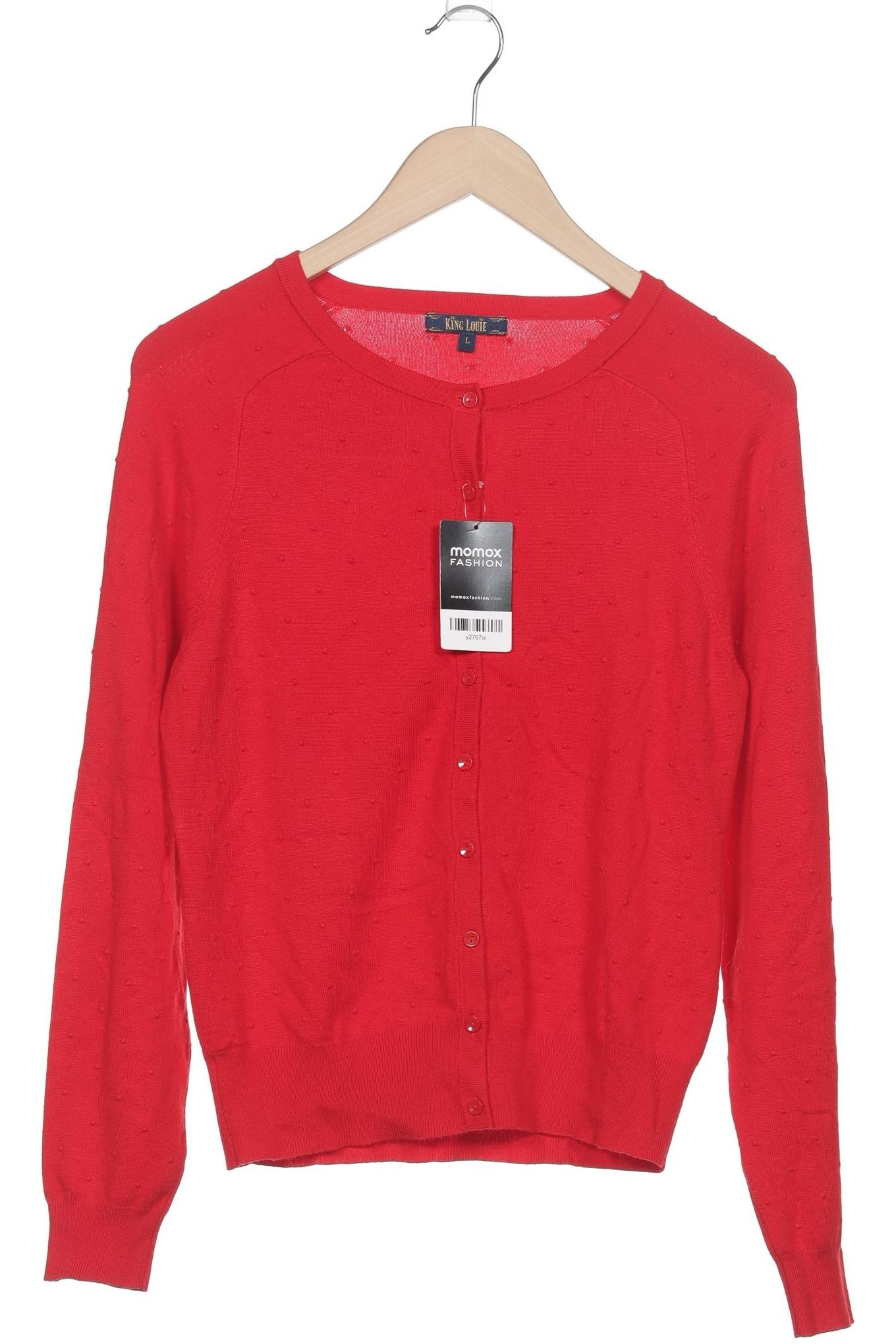 

King Louie Damen Strickjacke, rot, Gr. 42