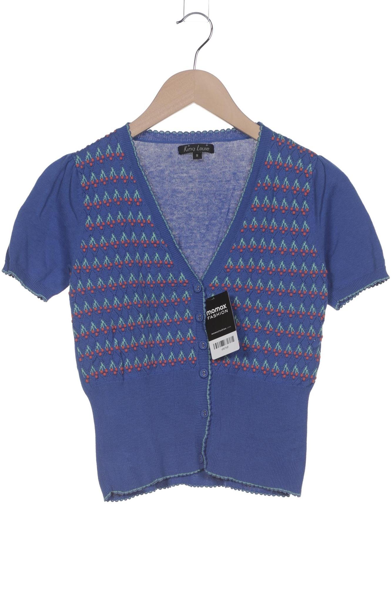 

King Louie Damen Strickjacke, blau, Gr. 36