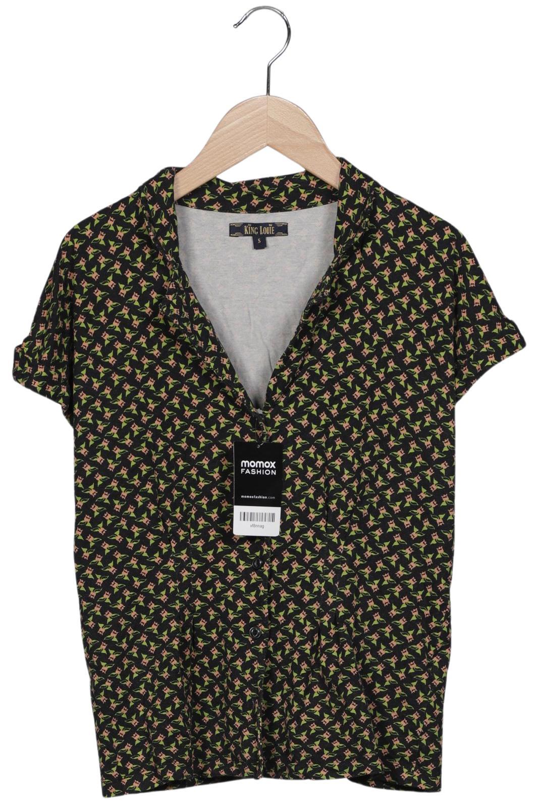 

King Louie Damen Bluse, schwarz, Gr. 36