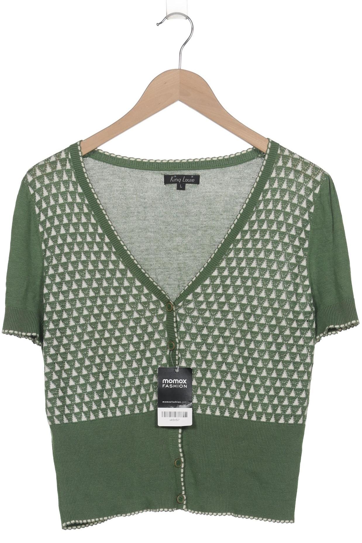 

King Louie Damen Strickjacke, grün, Gr. 42
