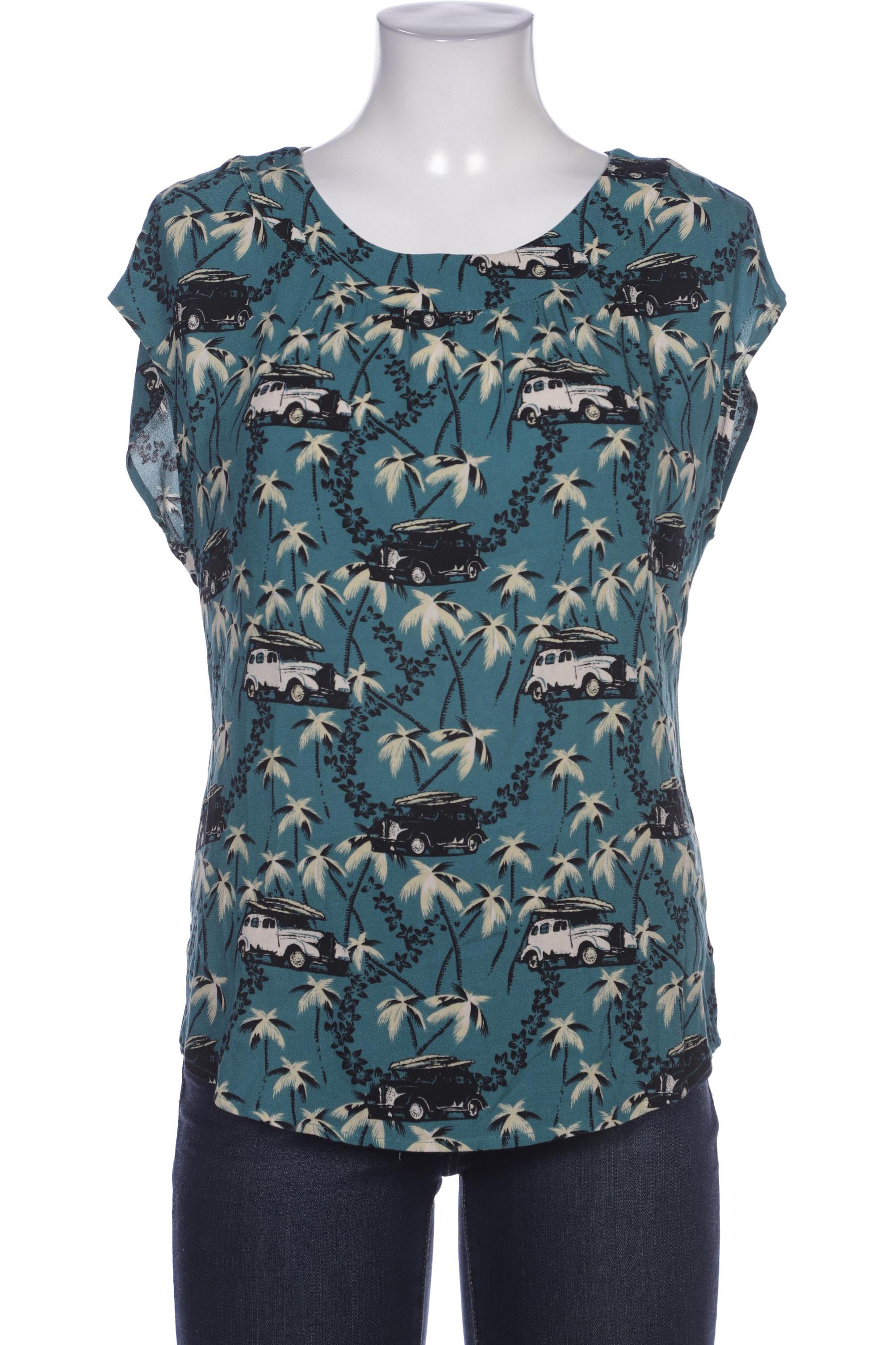 

King Louie Damen Bluse, türkis, Gr. 36