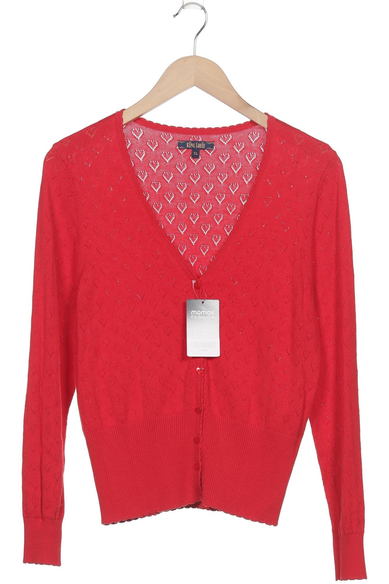 

King Louie Damen Strickjacke, rot, Gr. 44