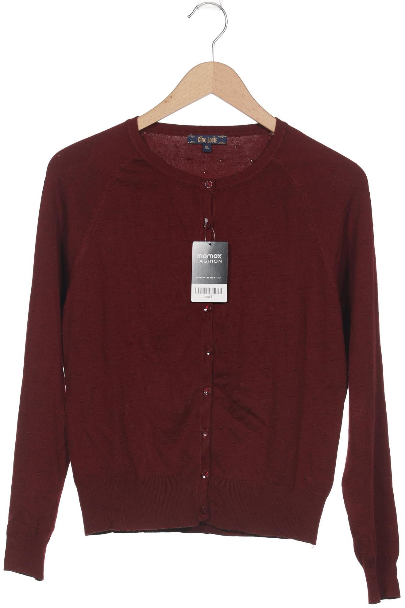 

King Louie Damen Strickjacke, bordeaux, Gr. 44