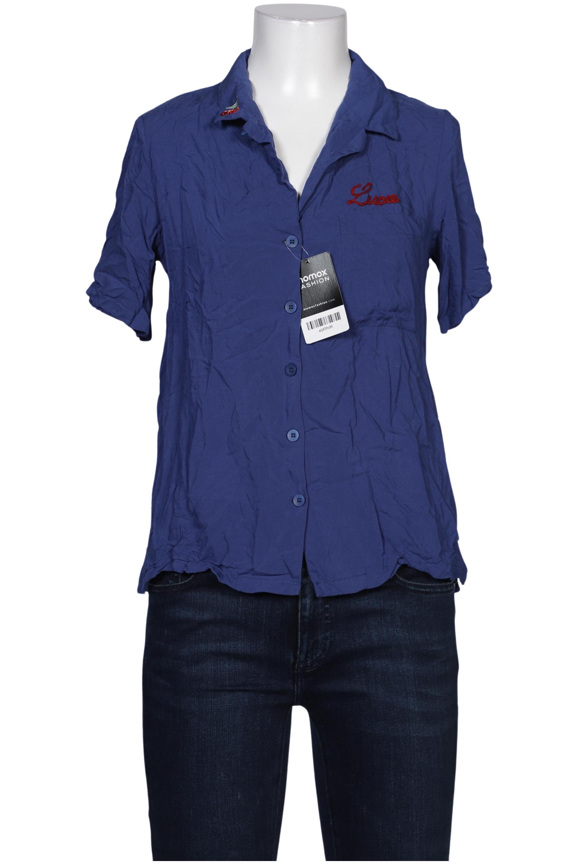 

King Louie Damen Bluse, marineblau, Gr. 38