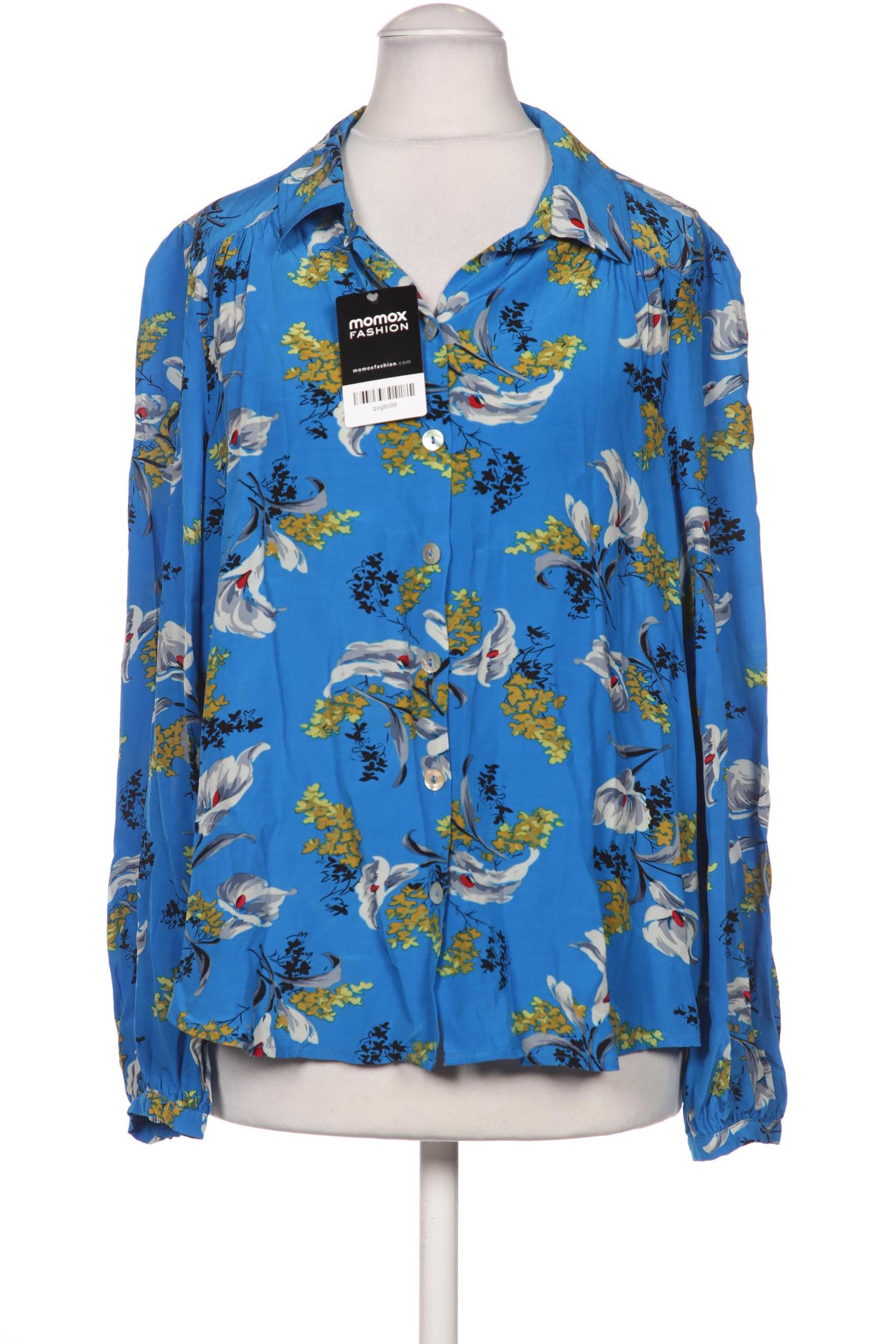 

King Louie Damen Bluse, blau, Gr. 38