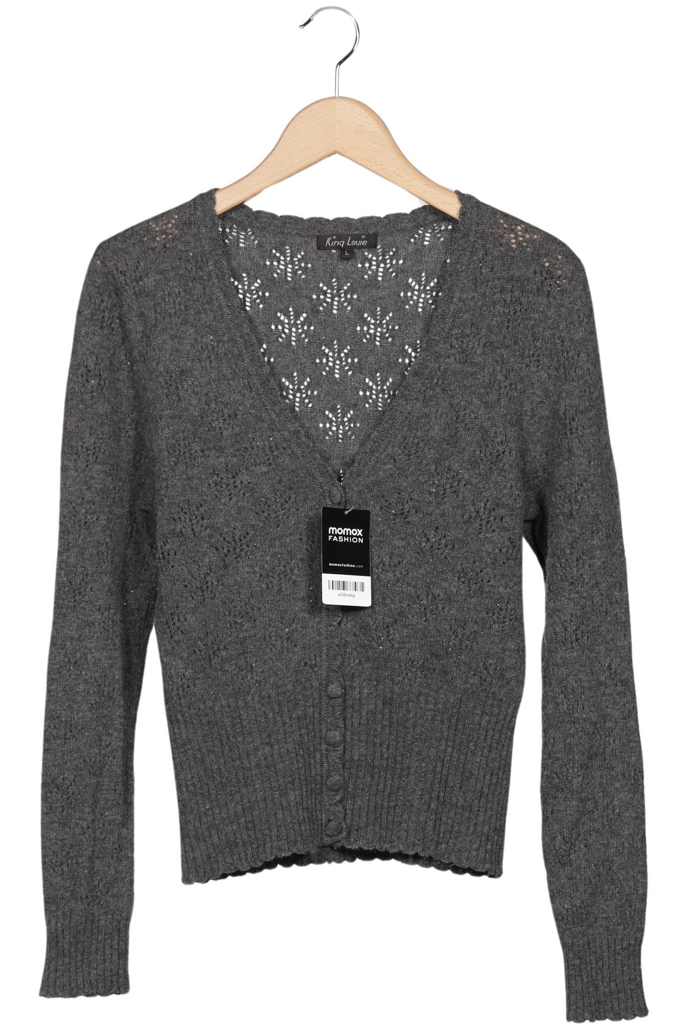 

King Louie Damen Strickjacke, grau, Gr. 42