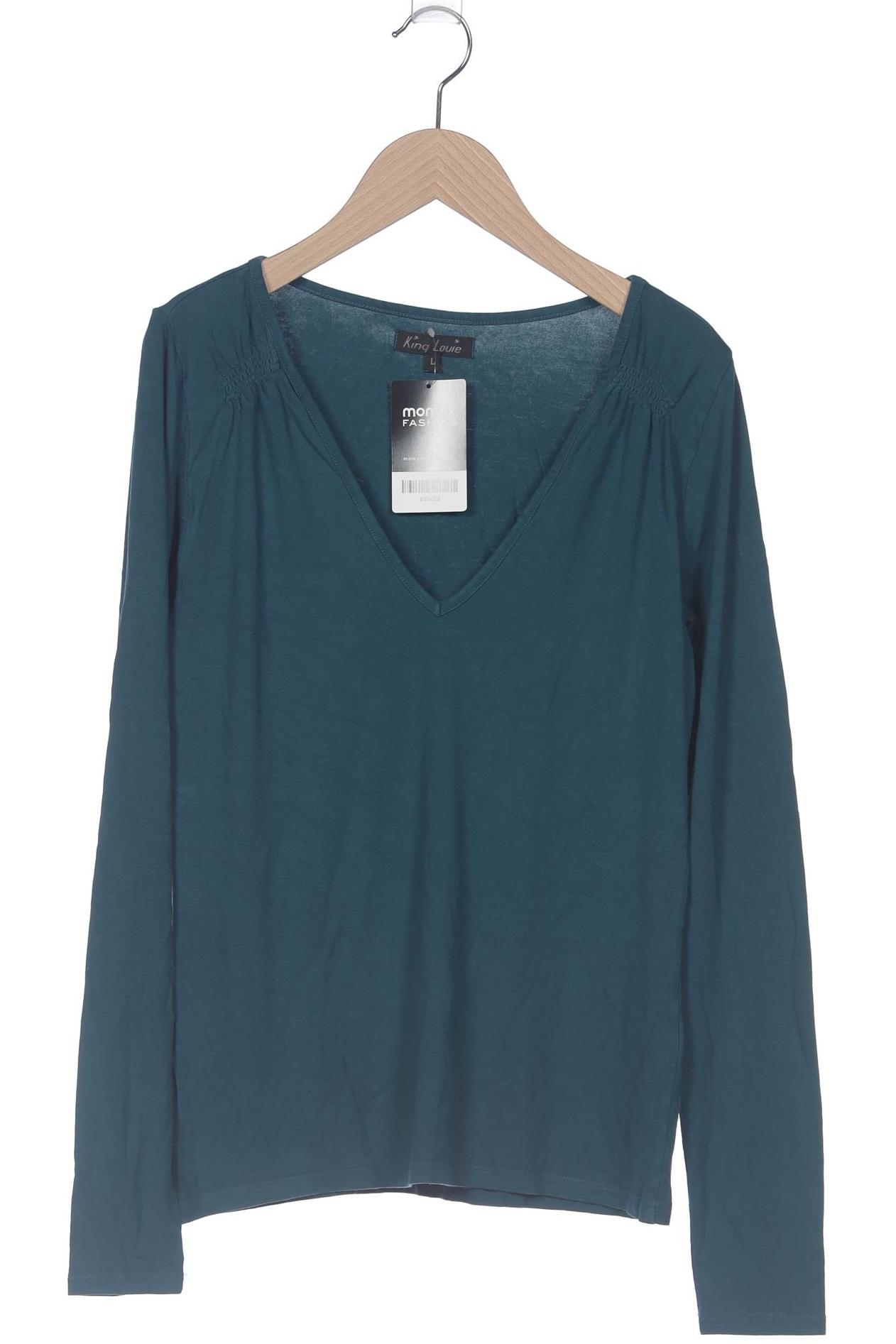 

King Louie Damen Langarmshirt, türkis, Gr. 42