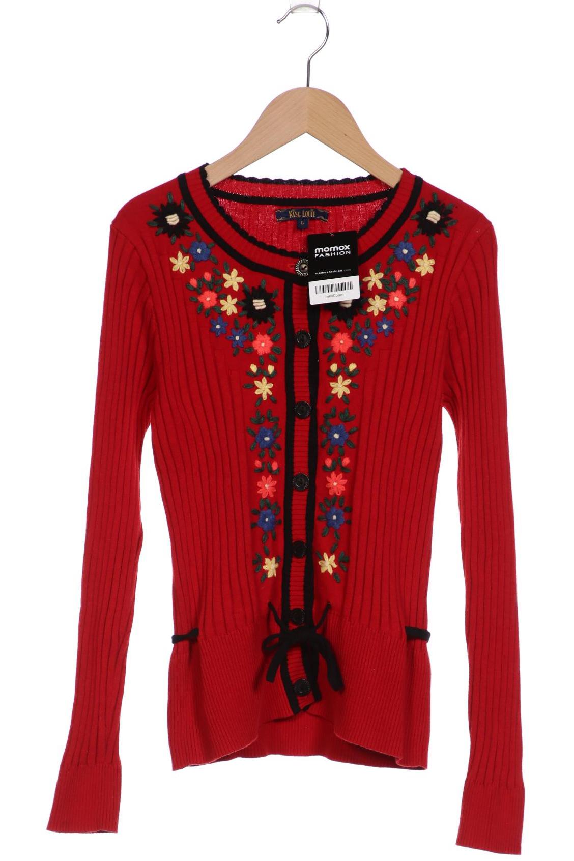 

King Louie Damen Strickjacke, rot, Gr. 42