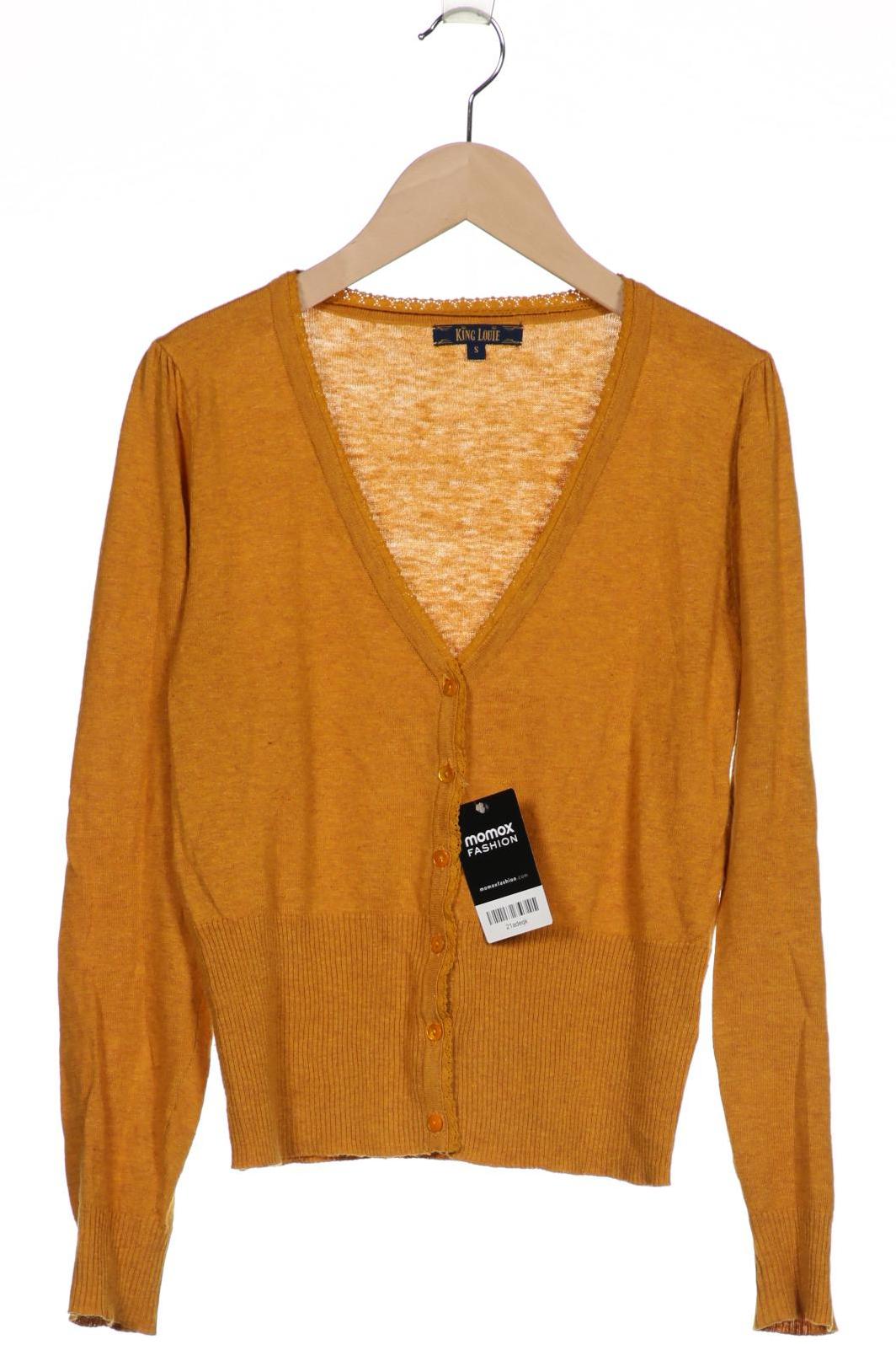 

King Louie Damen Strickjacke, gelb, Gr. 36