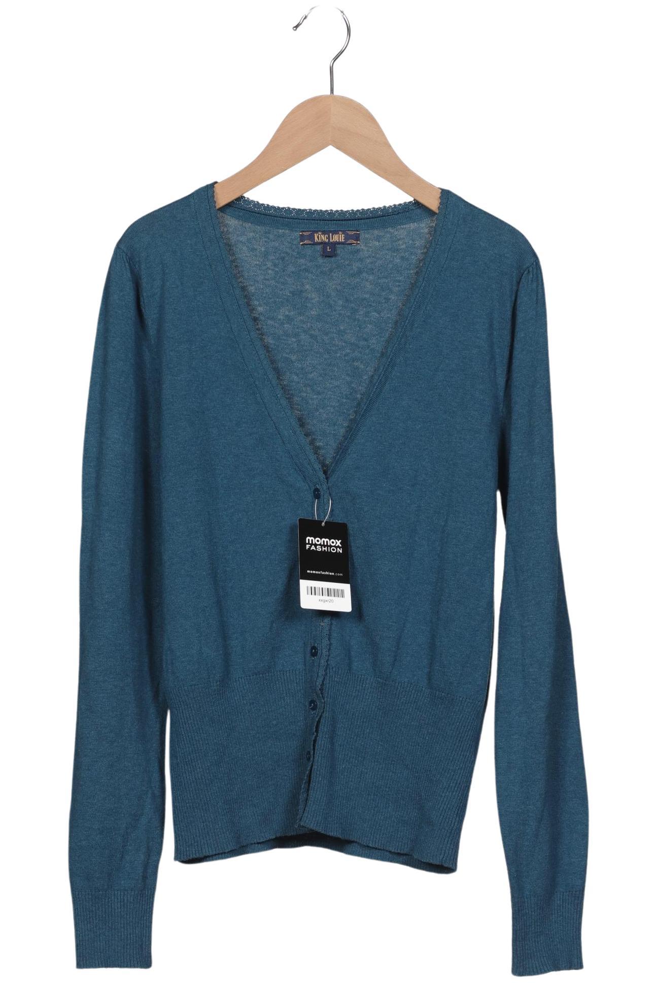 

King Louie Damen Strickjacke, türkis, Gr. 42