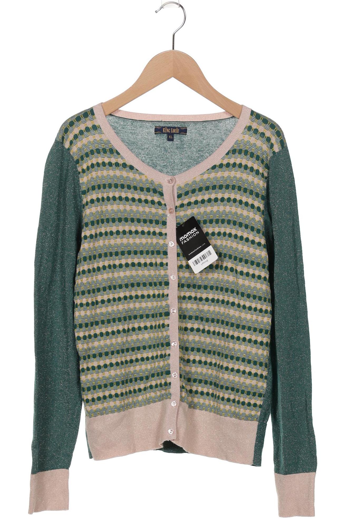 

King Louie Damen Strickjacke, grün, Gr. 44