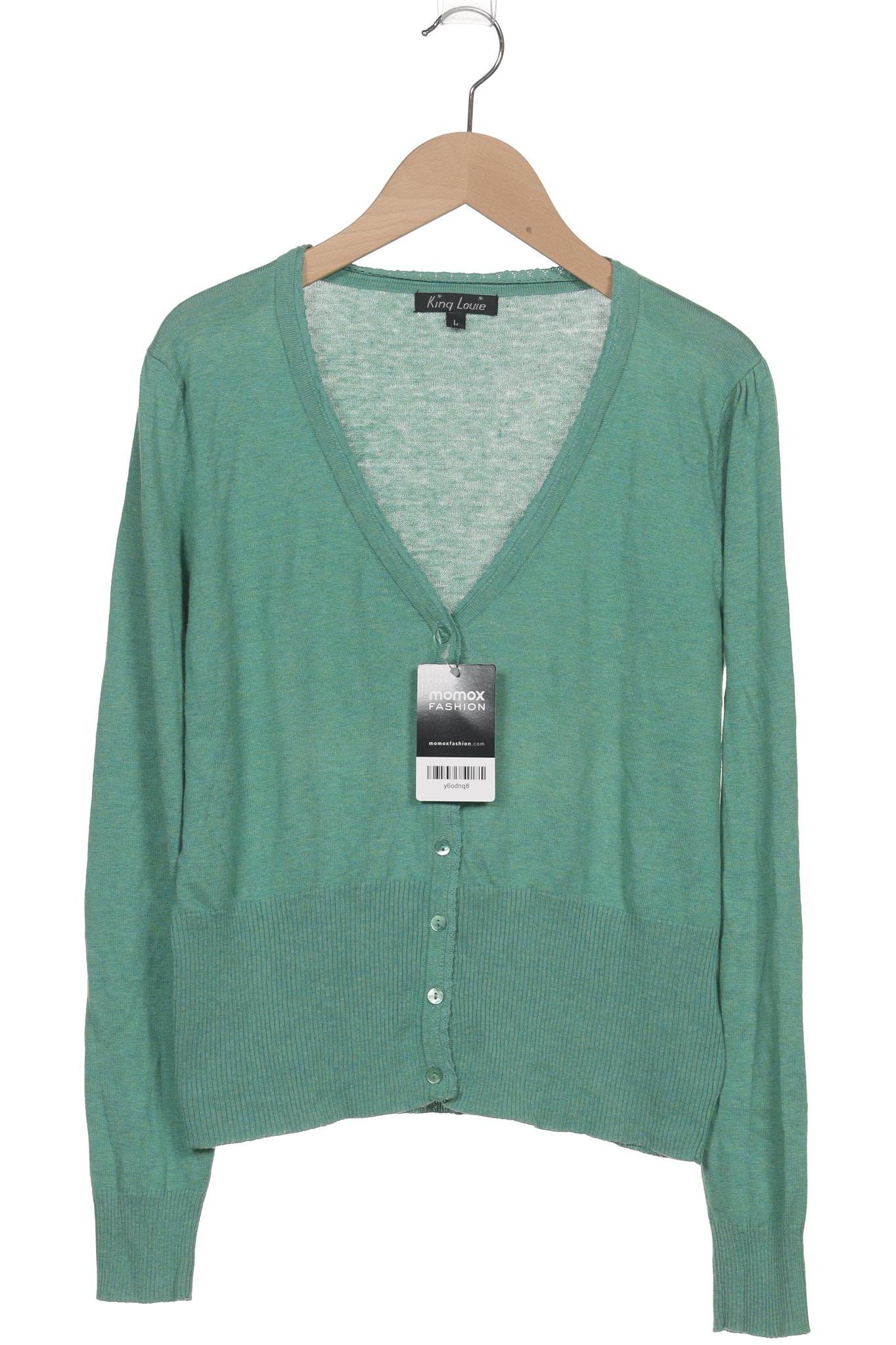 

King Louie Damen Strickjacke, grün, Gr. 42