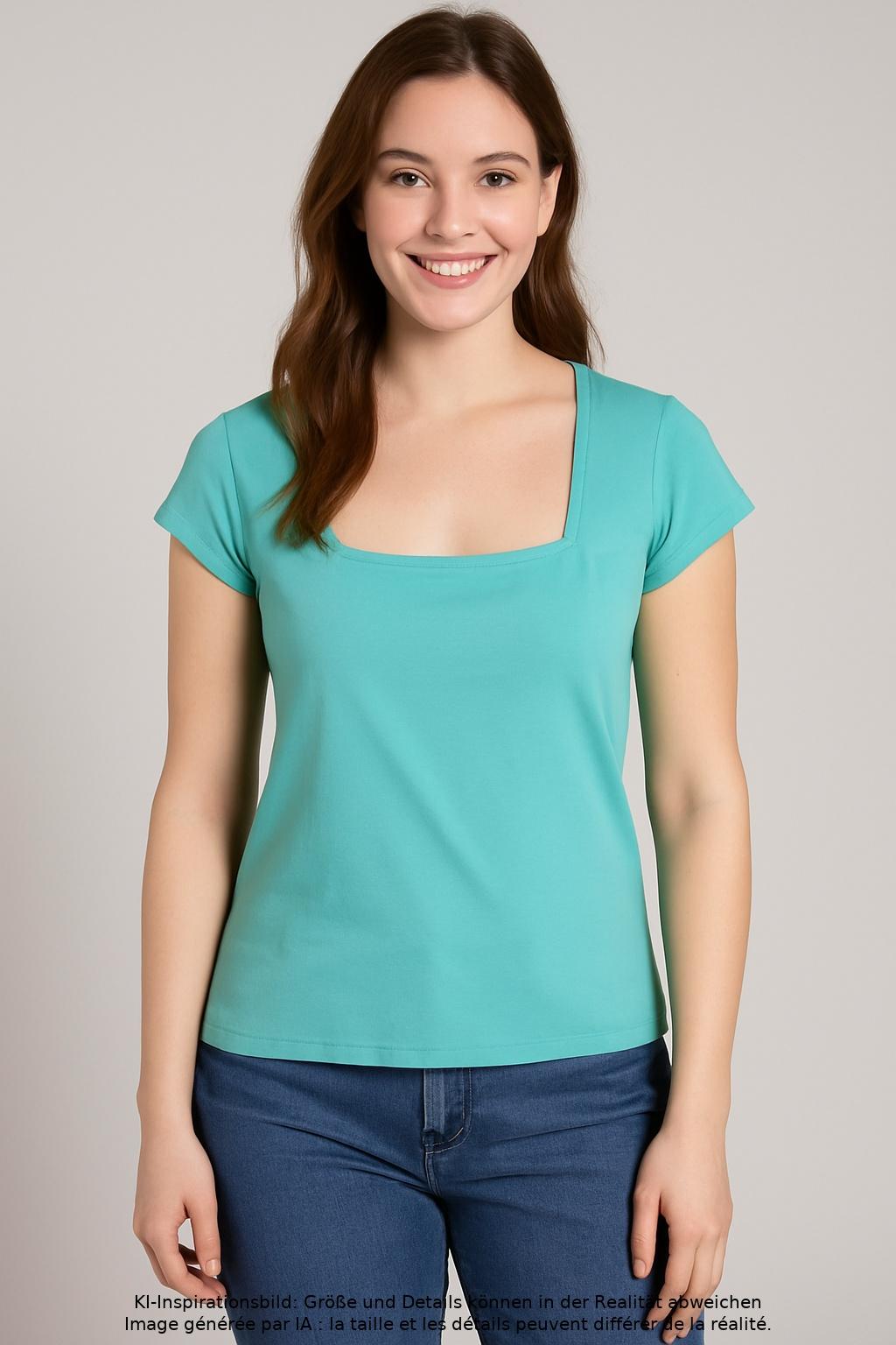 

King Louie Damen T-Shirt, türkis, Gr. 42