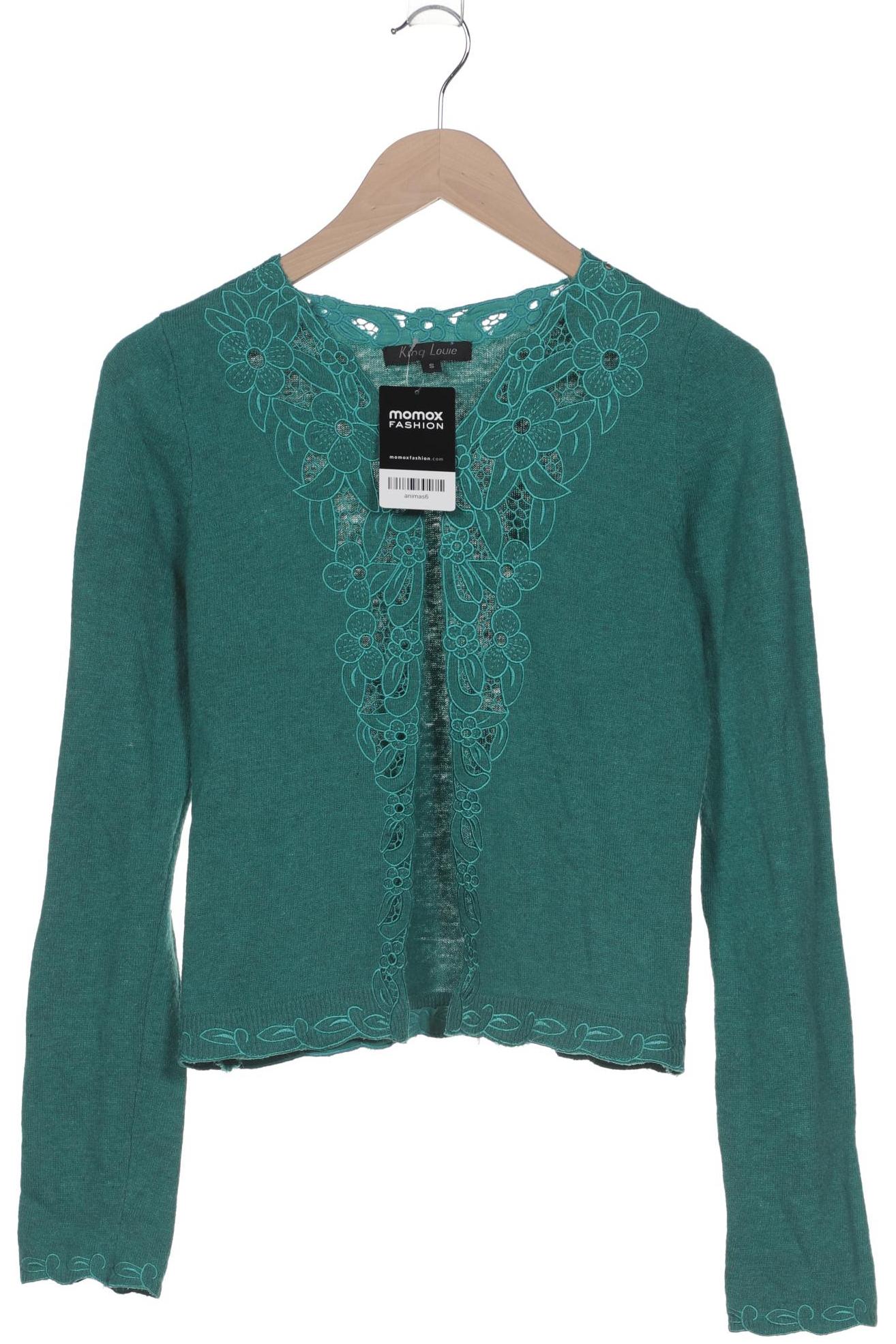 

King Louie Damen Strickjacke, türkis, Gr. 36