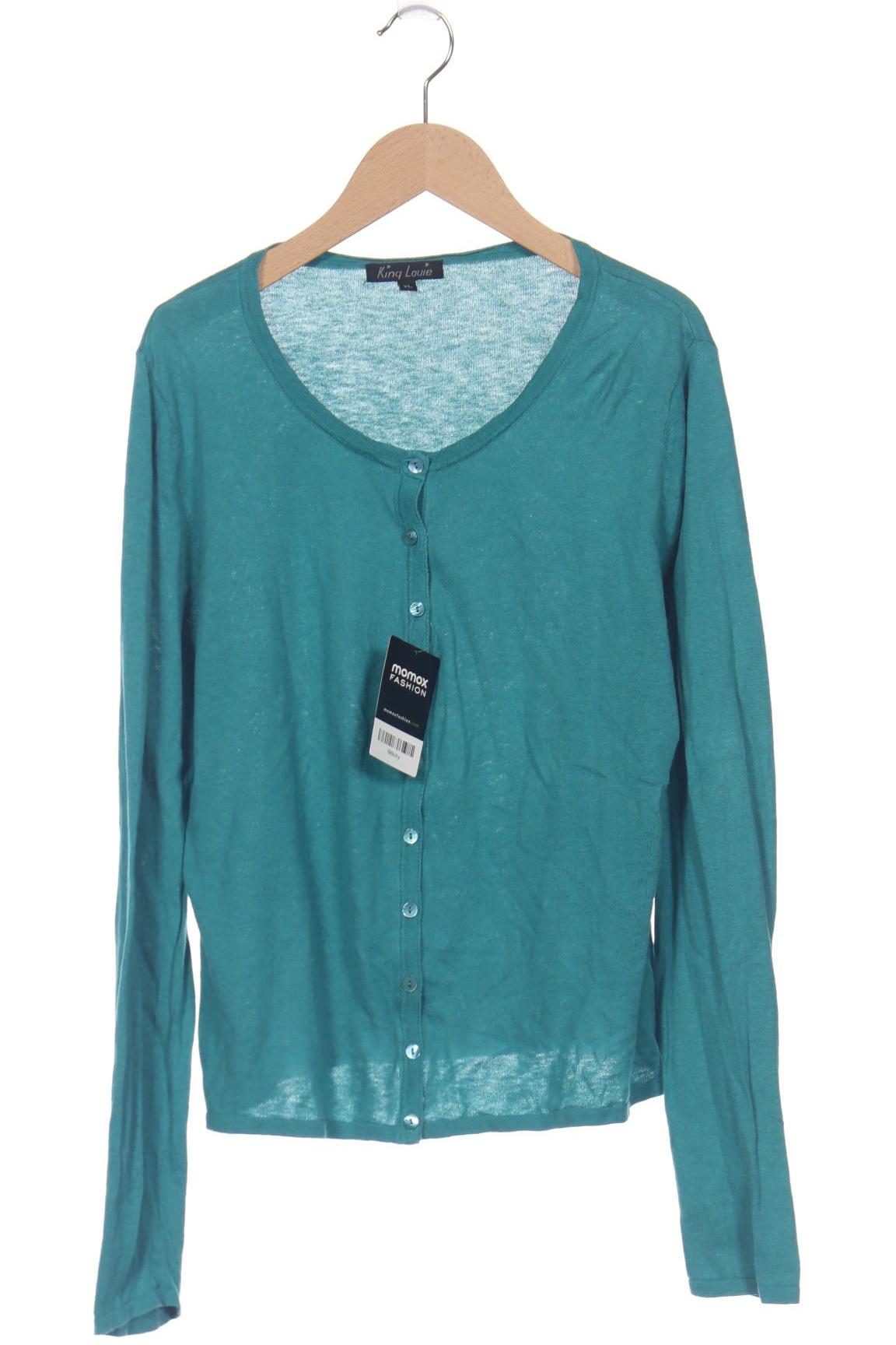 

King Louie Damen Strickjacke, türkis, Gr. 44