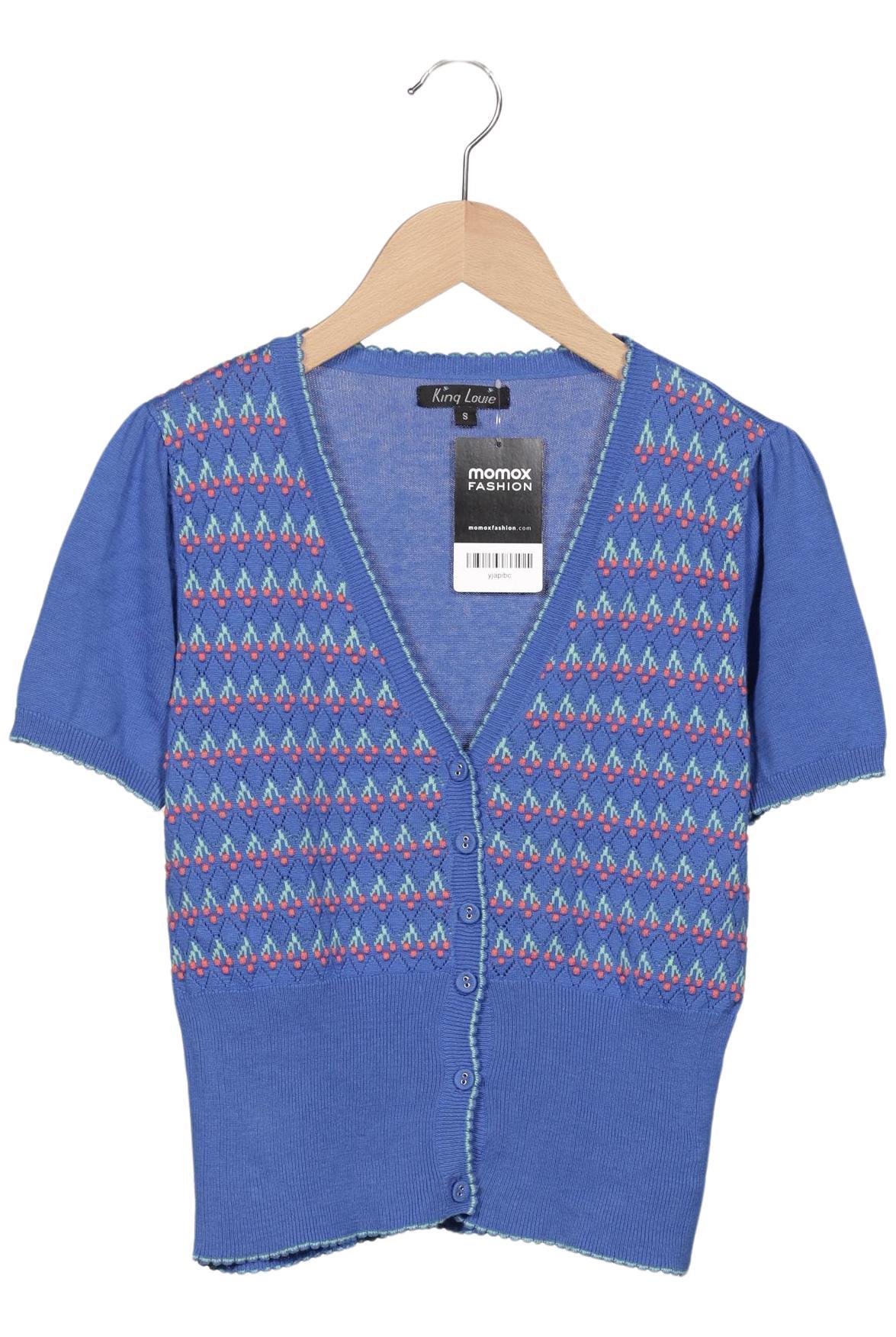 

King Louie Damen Strickjacke, blau, Gr. 36