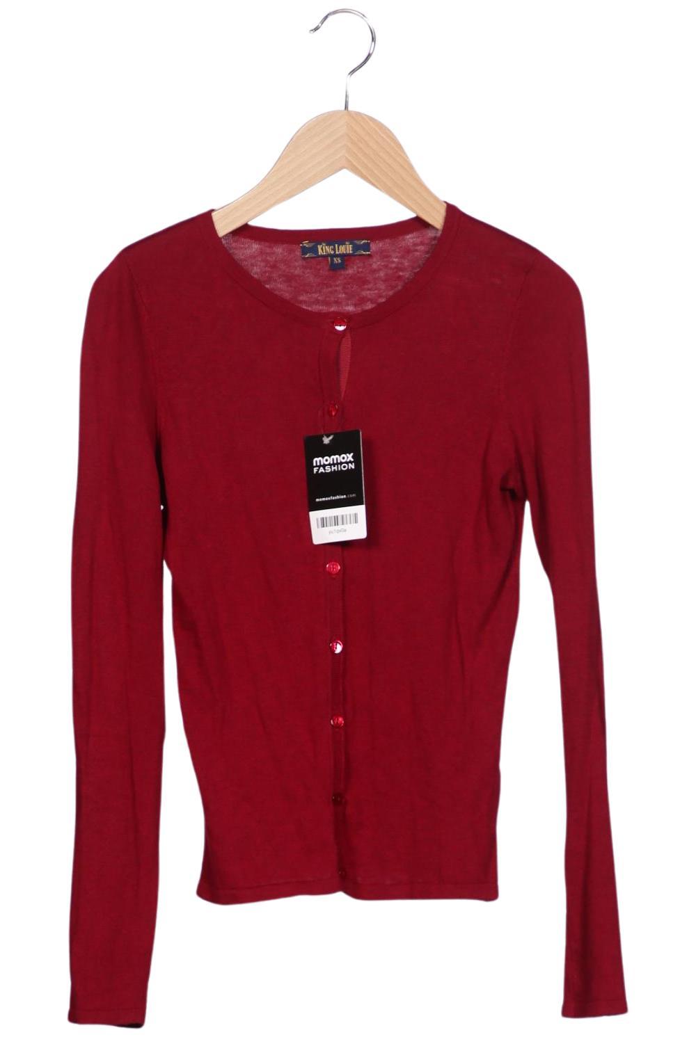 

King Louie Damen Strickjacke, rot, Gr. 34
