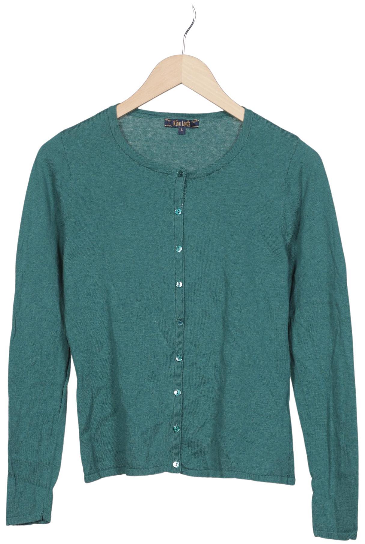 

King Louie Damen Strickjacke, grün, Gr. 42