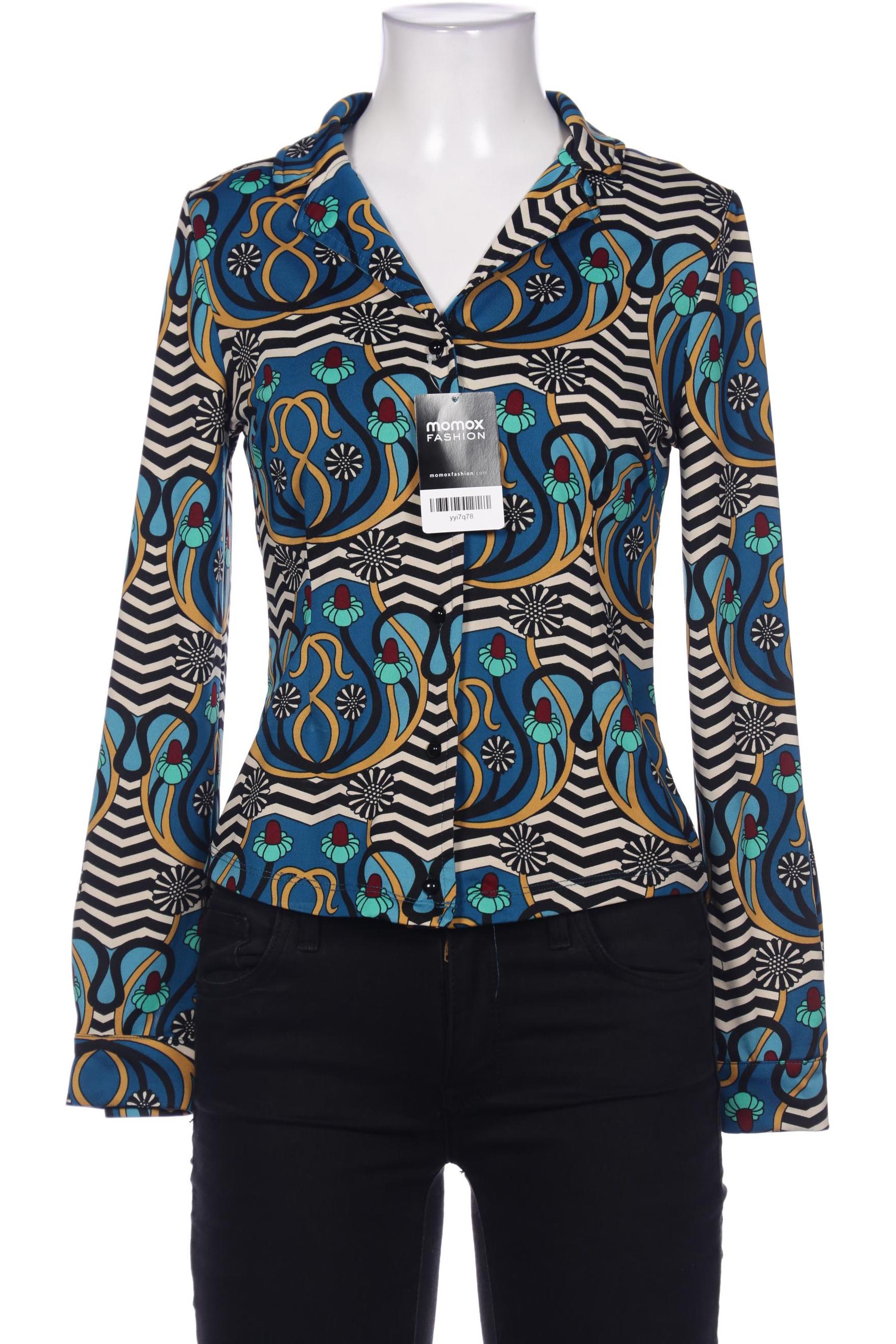 

King Louie Damen Bluse, blau, Gr. 36