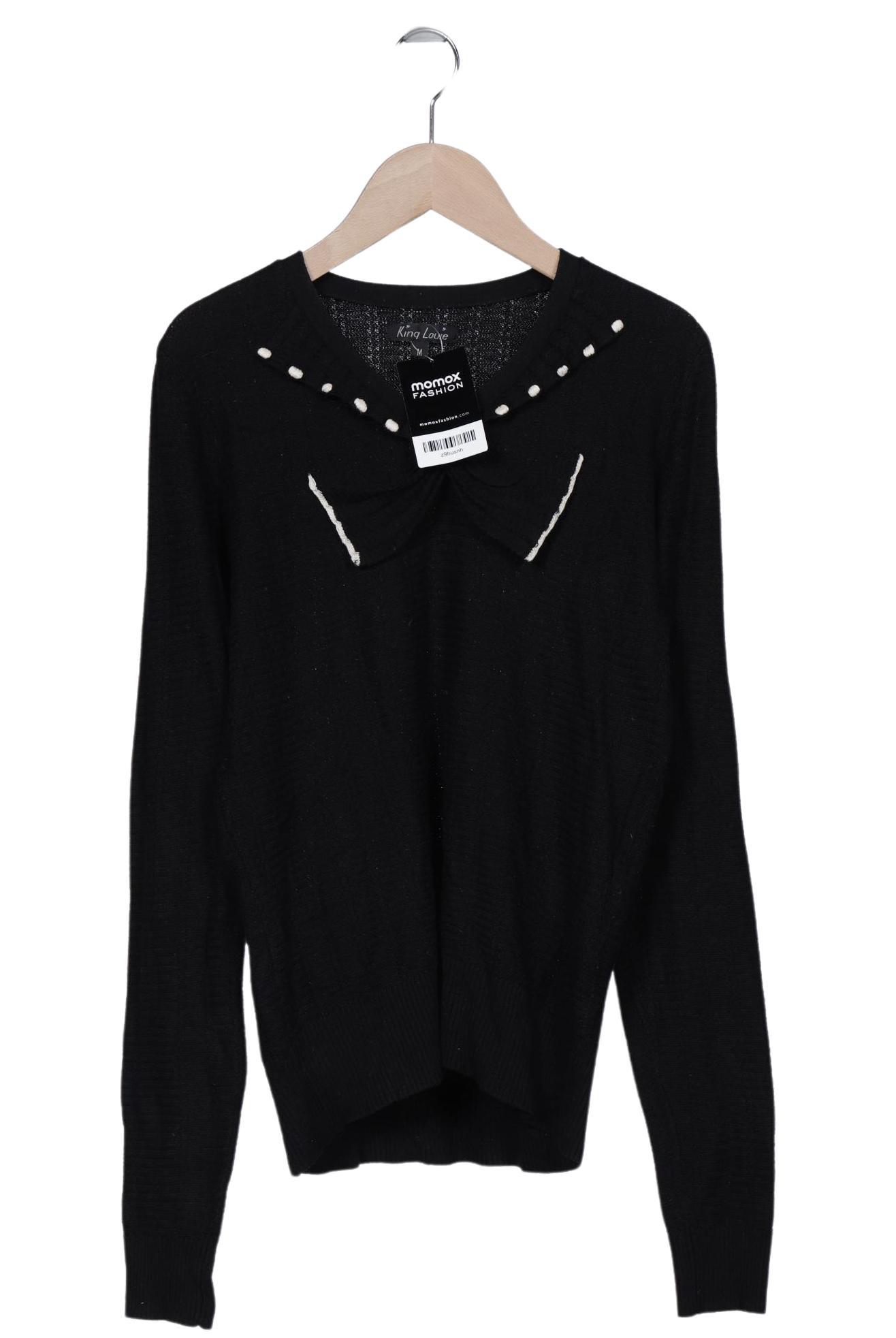 

King Louie Damen Pullover, schwarz, Gr. 38